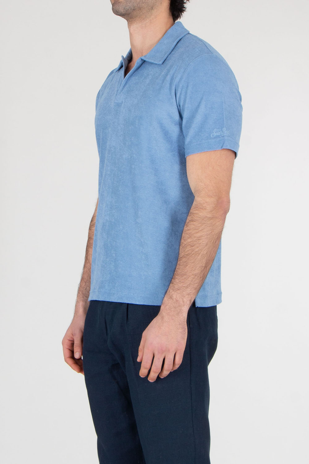 MC 2 SAINT BARTH Regular Fit Lyocell-Cotton Terry Polo Shirt Jeremy