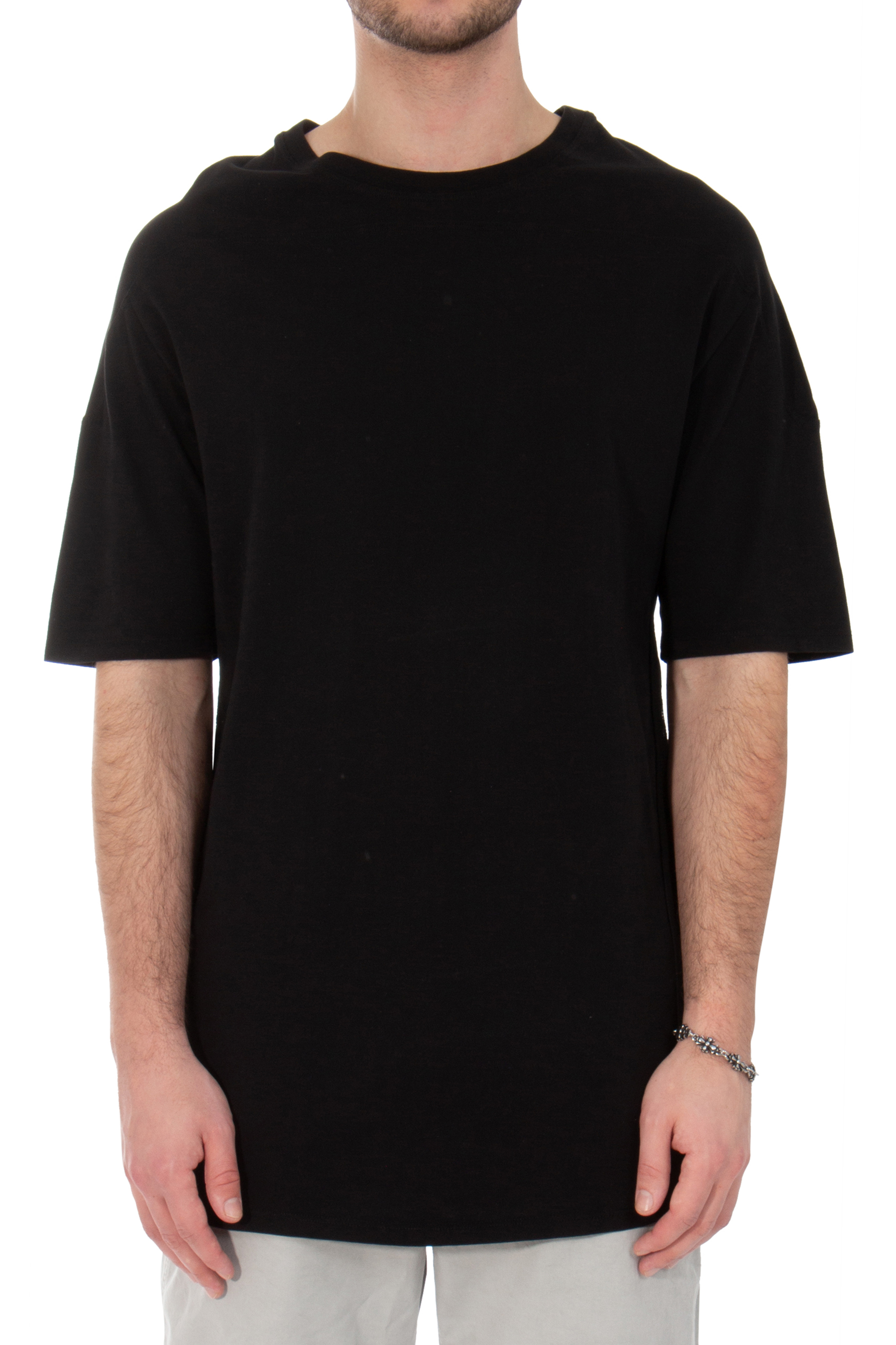 RE:VOLVER ATELIER Mesh Inlay Cotton T-Shirt