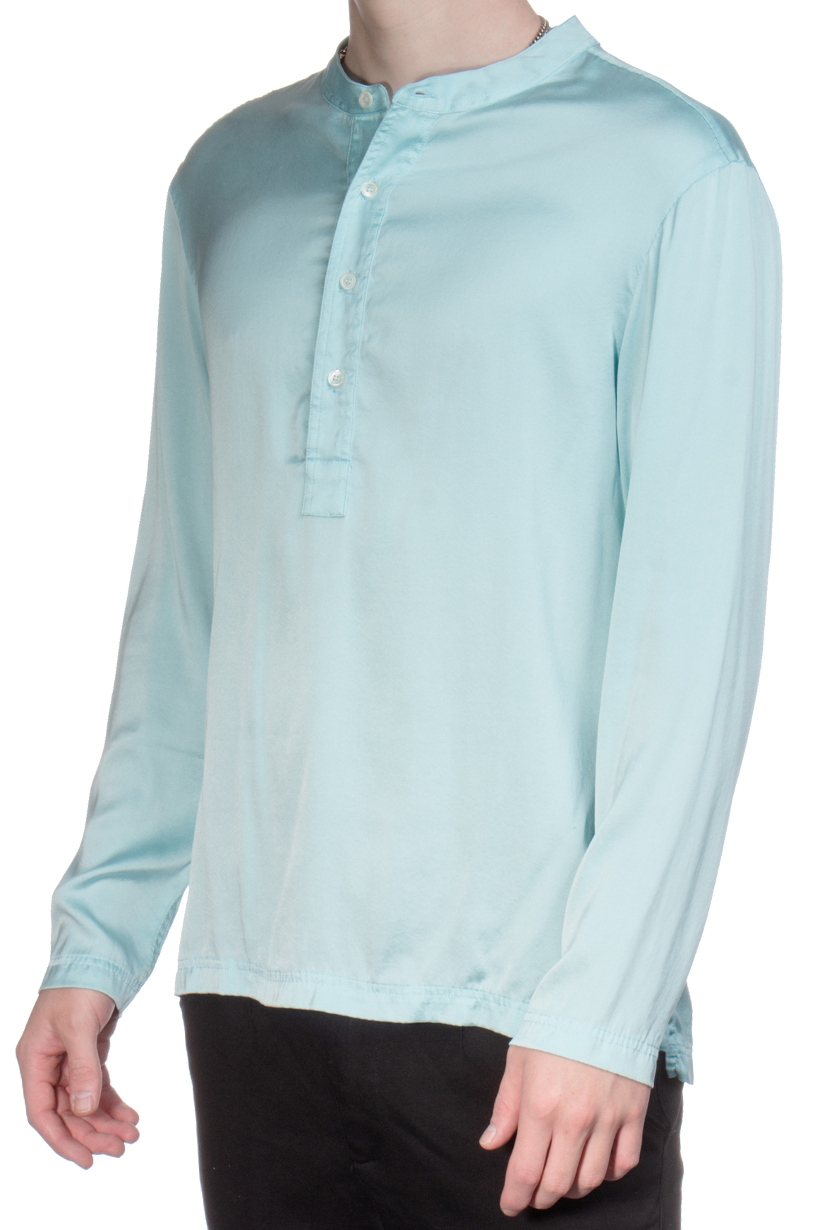 TOM FORD Silk Stretch Long Sleeve Pajama Shirt