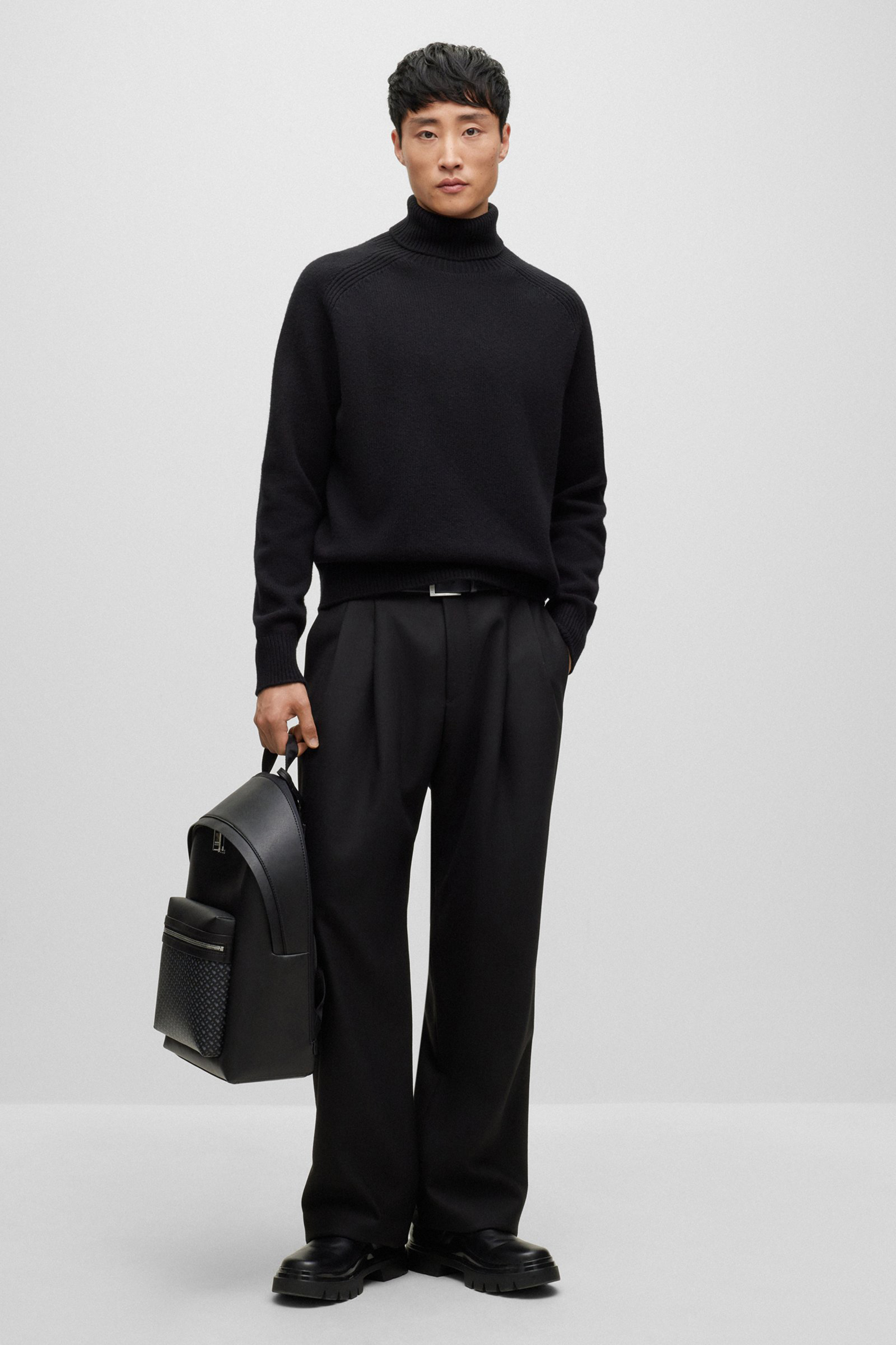 BOSS Virgin Wool Turtleneck Sweater Milione