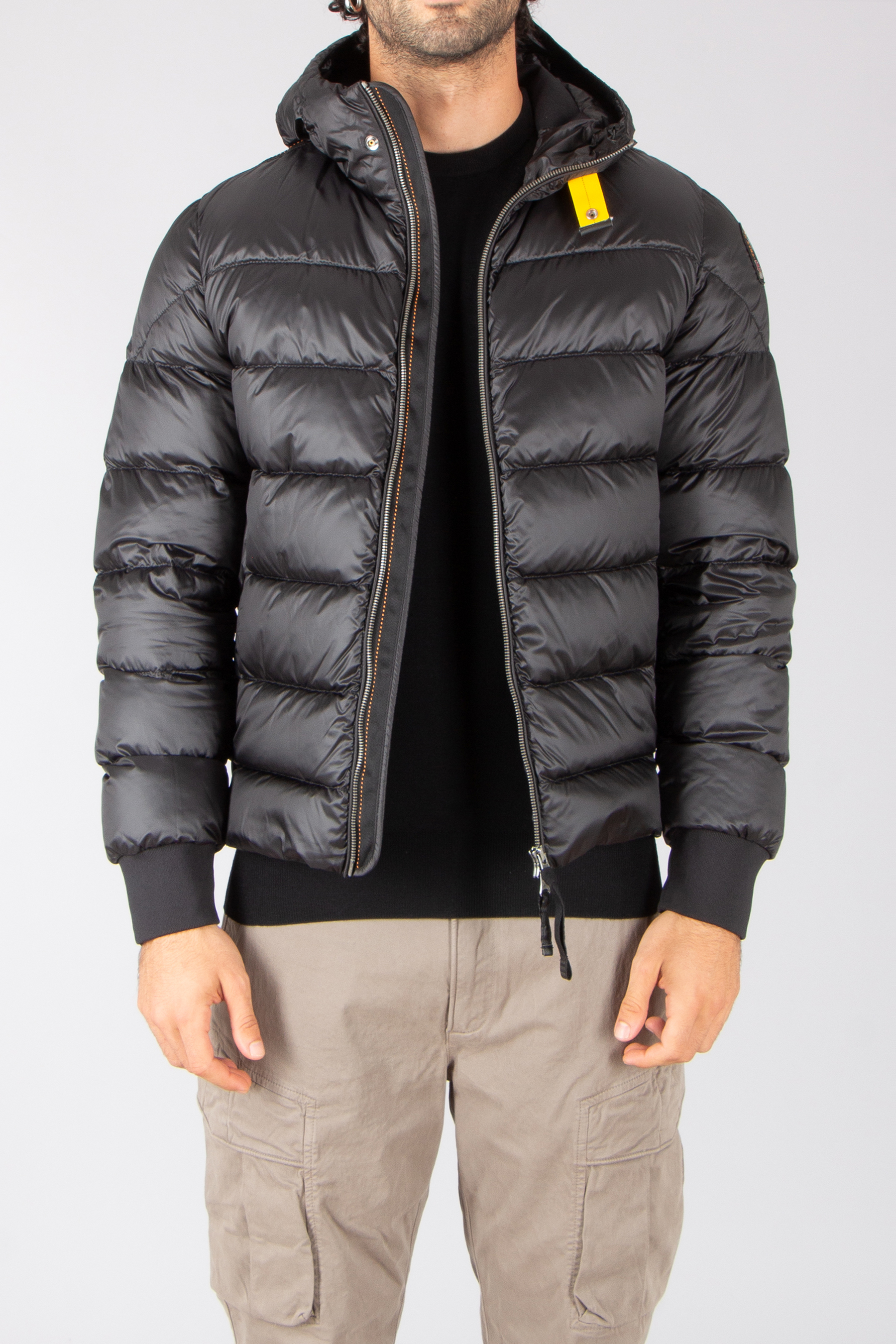 PARAJUMPERS Regular Fit Nylon Blend Twill Hooded Down Bomber Jacket Pharrell Bekleidung, Mantel, Jacke