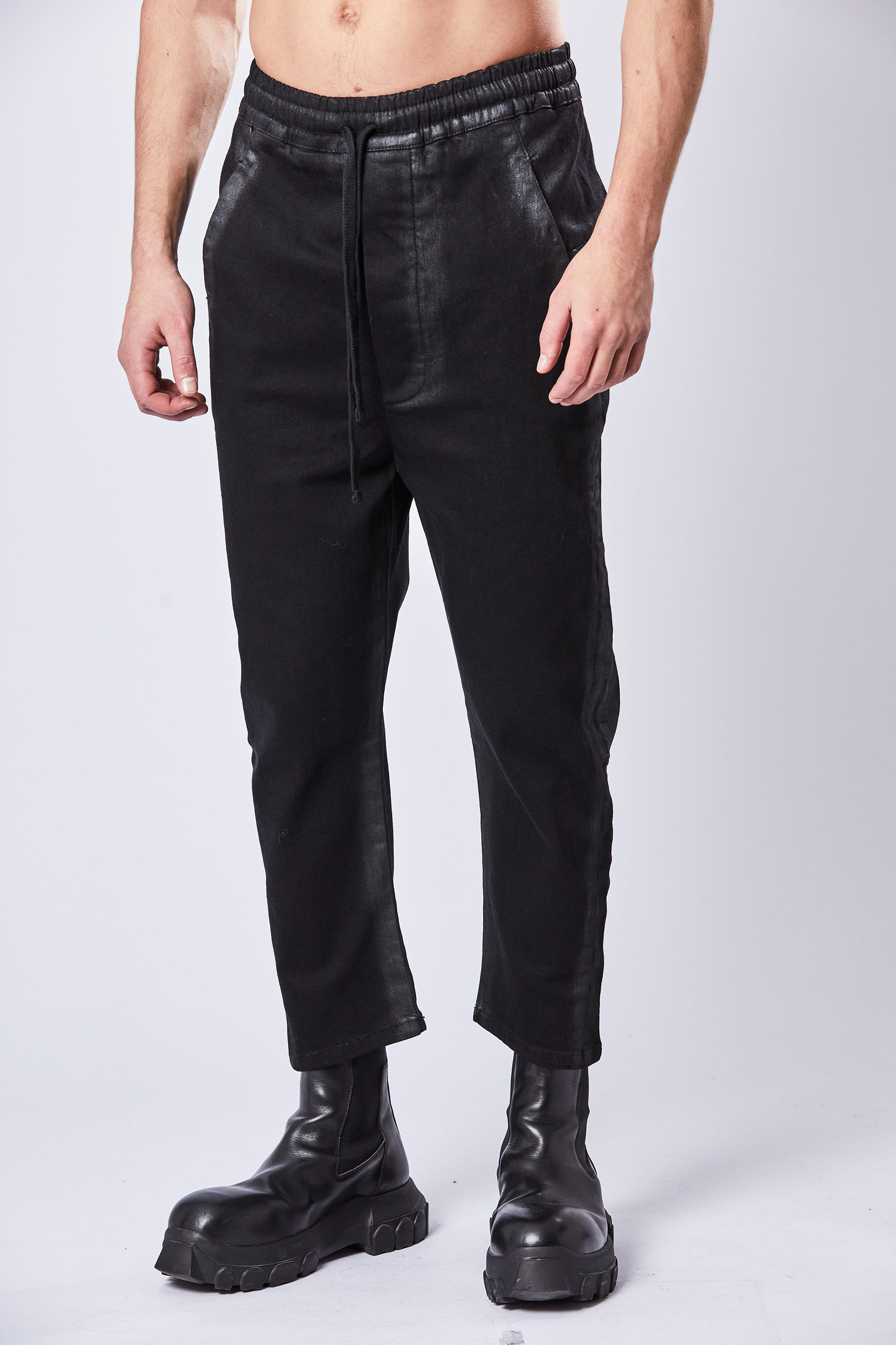 THOM KROM Cropped Crotch Denim Stretch Pants THOM KROM Cropped Crotch Denim Stretch Pants