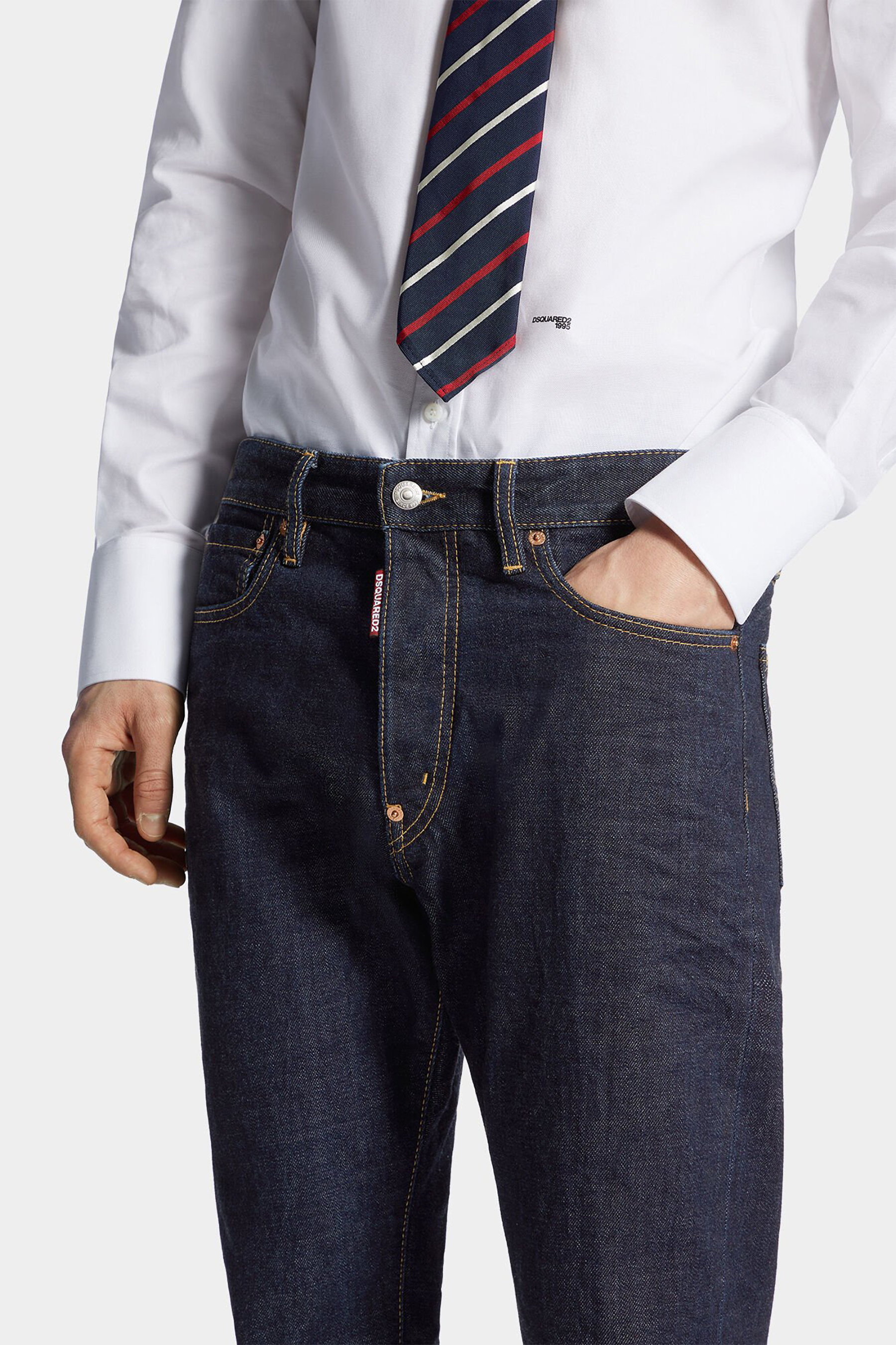 DSQUARED2 Slim Fit Cimosa Authentic Japanese Selvedge Denim Dean Jeans DSQUARED2 Slim Fit Cimosa Authentic Japanese Selvedge Denim Dean Jeans