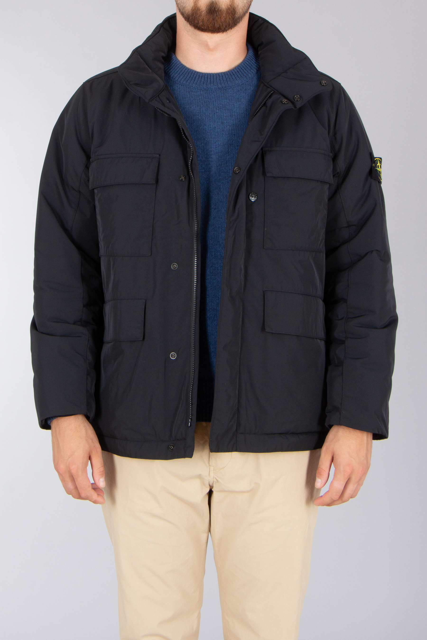 STONE ISLAND Regular Fit Padded Micro Twill Field Jacket Bekleidung, Mantel, Jacke