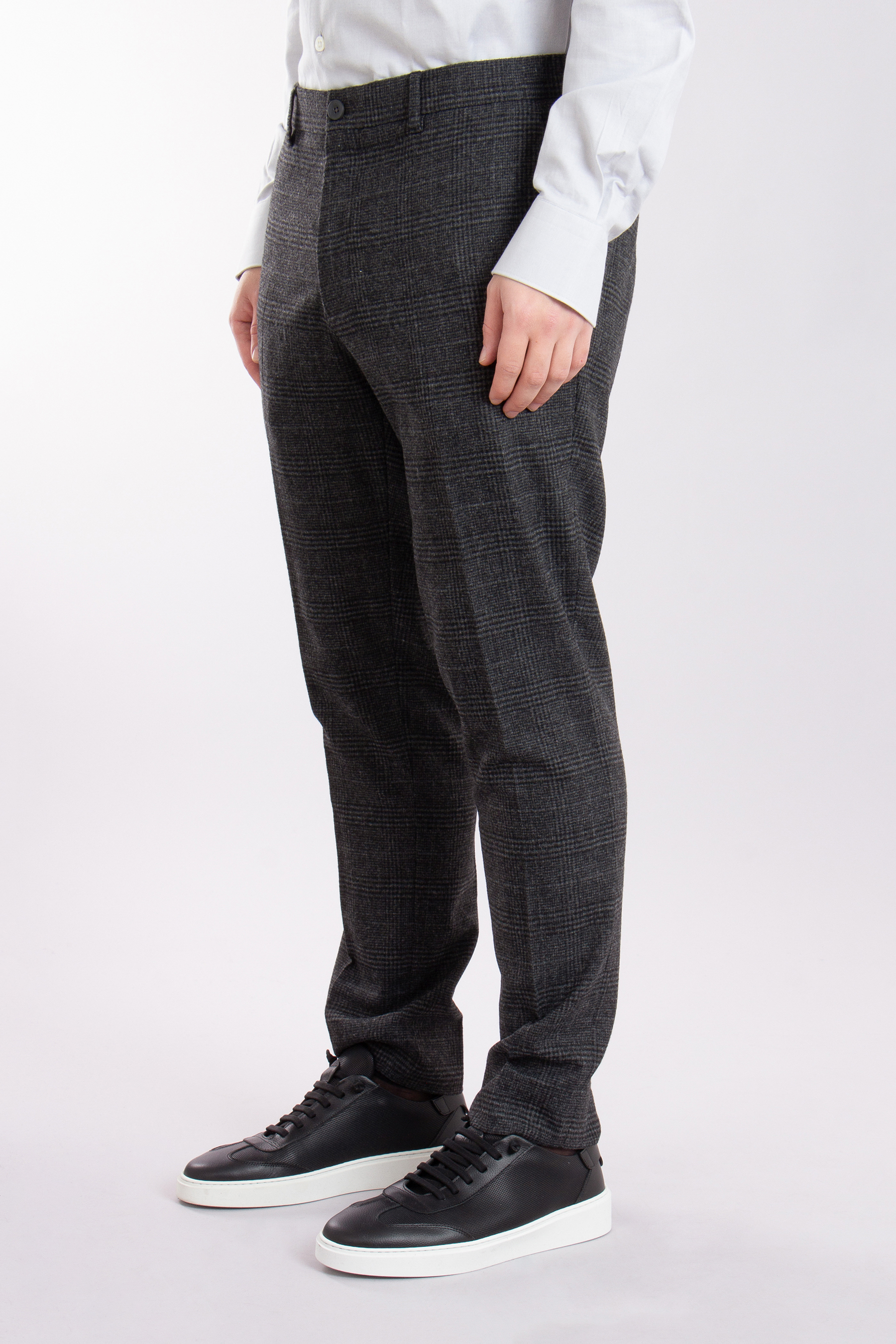 GTA Checked Wool Blend Stretch Flannel Pants Davide GTA Checked Wool Blend Stretch Flannel Pants Davide