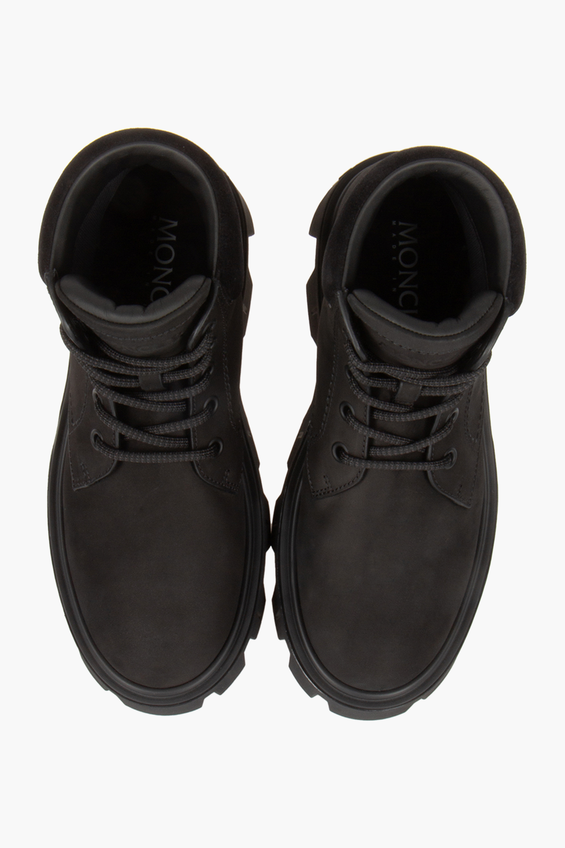 MONCLER Nubuck & Suede Lace-Up Boots Peak City Bekleidung, Schuhwerk, Schuh, Sneaker, Wildleder