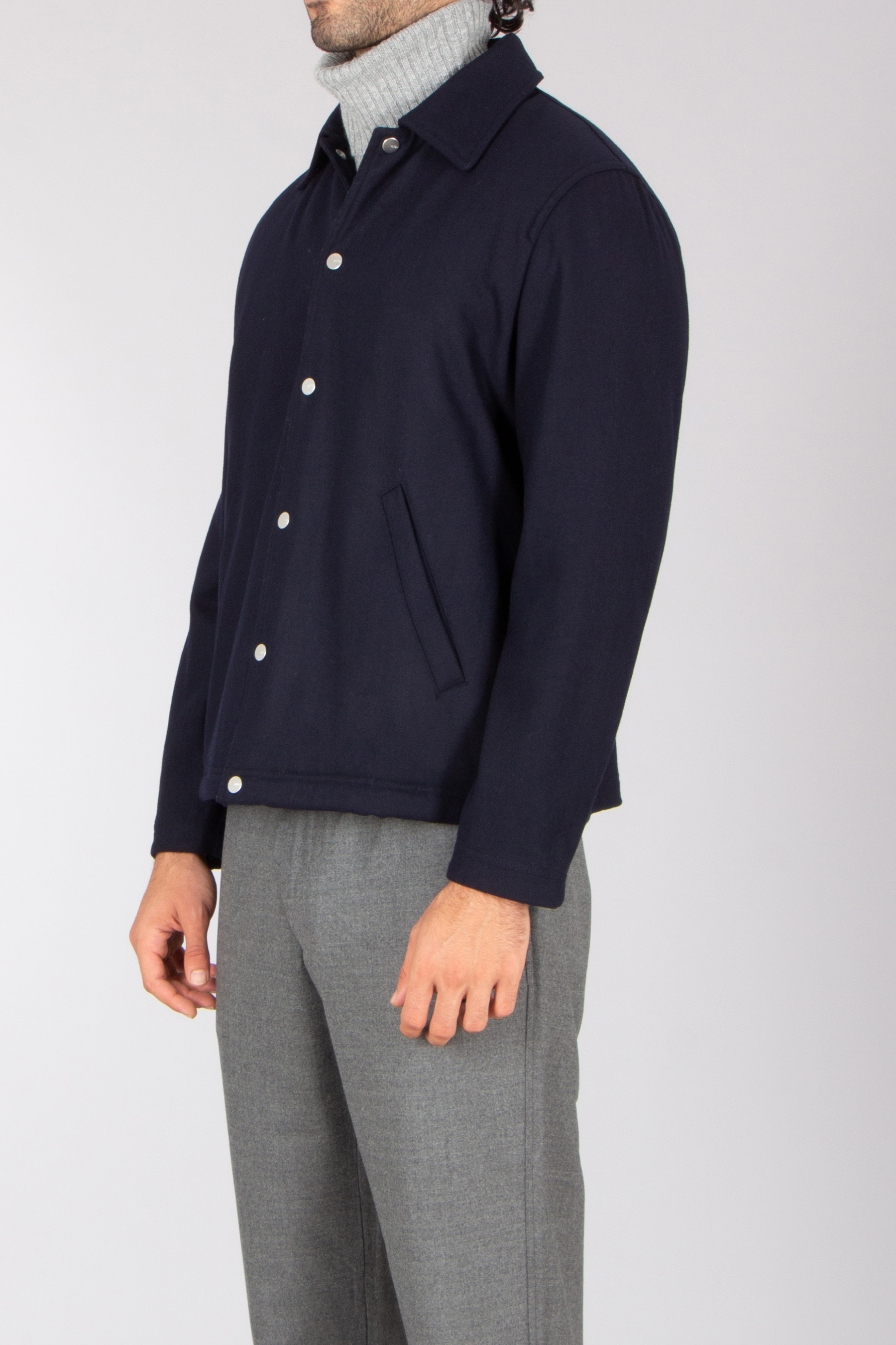 AUTRY Regular Fit Embroidered Tech Chino Wool Blend Jacket Hemd, Langarm, Mantel, Hosen, Jacke