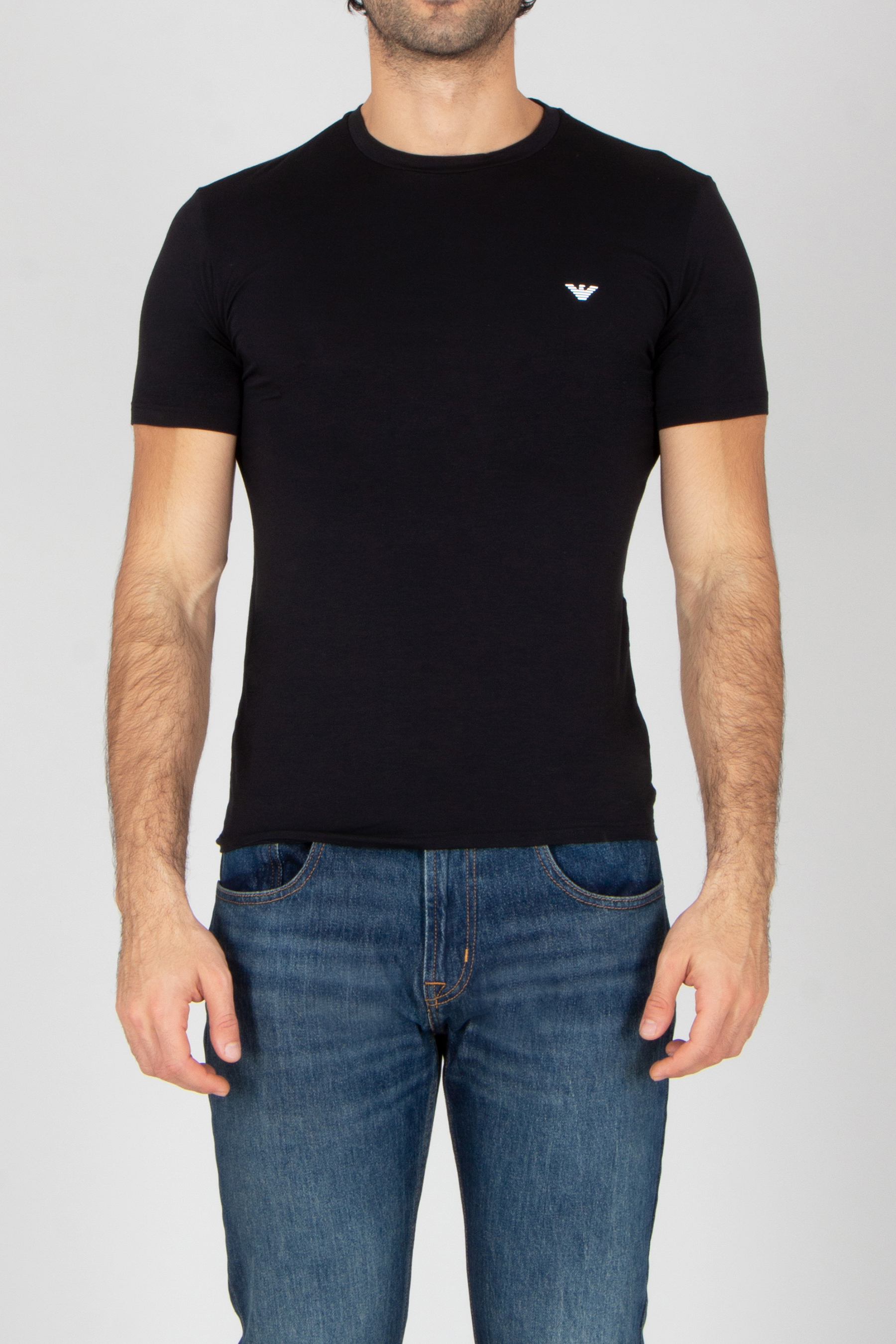 T-shirt, Hosen, Jeanshose, Mann, Person