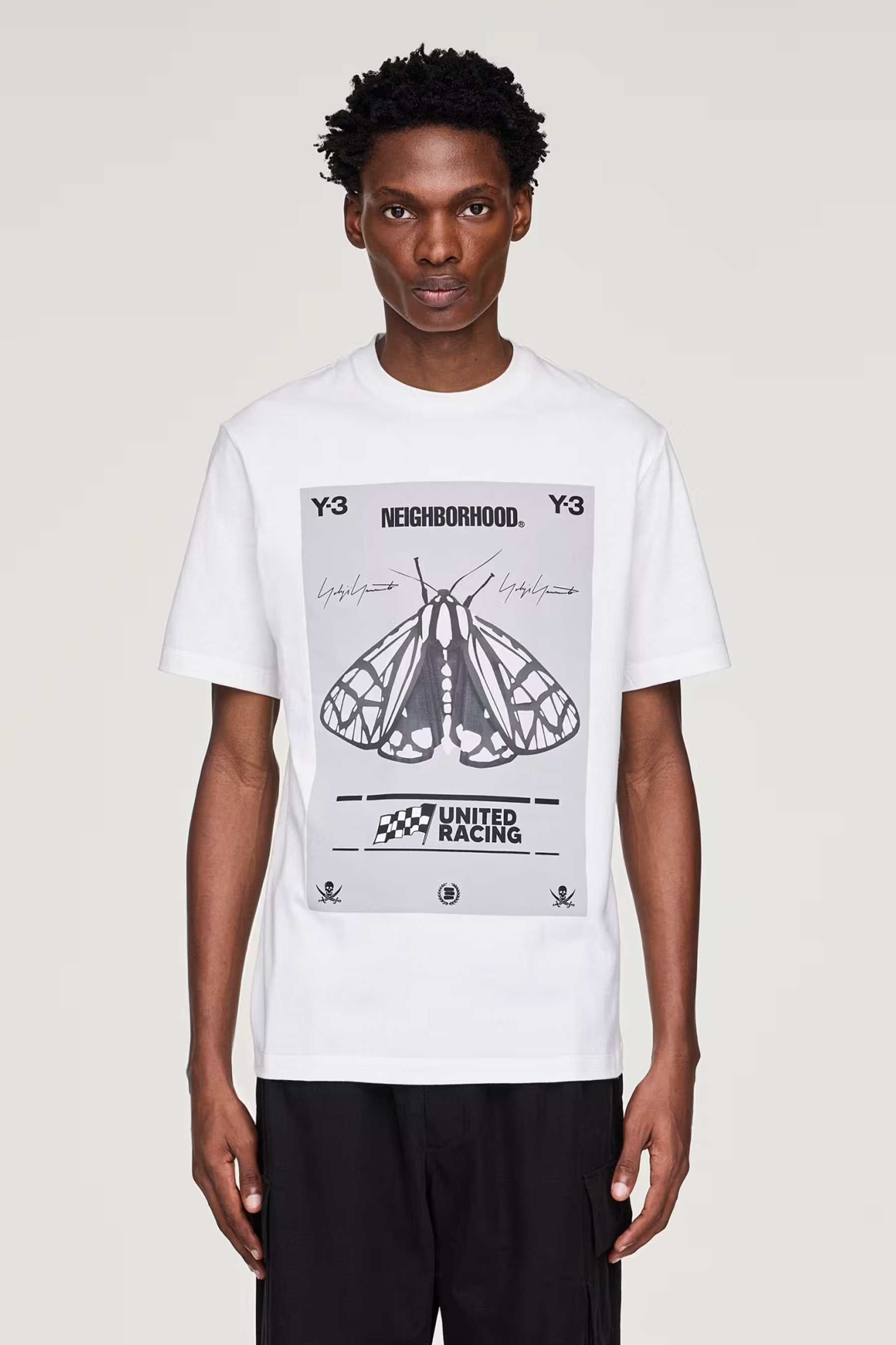 Y-3 x NEIGHBORHOOD Loose Fit Cotton Jersey Graphic T-Shirt Bekleidung, T-shirt, Person, Hemd