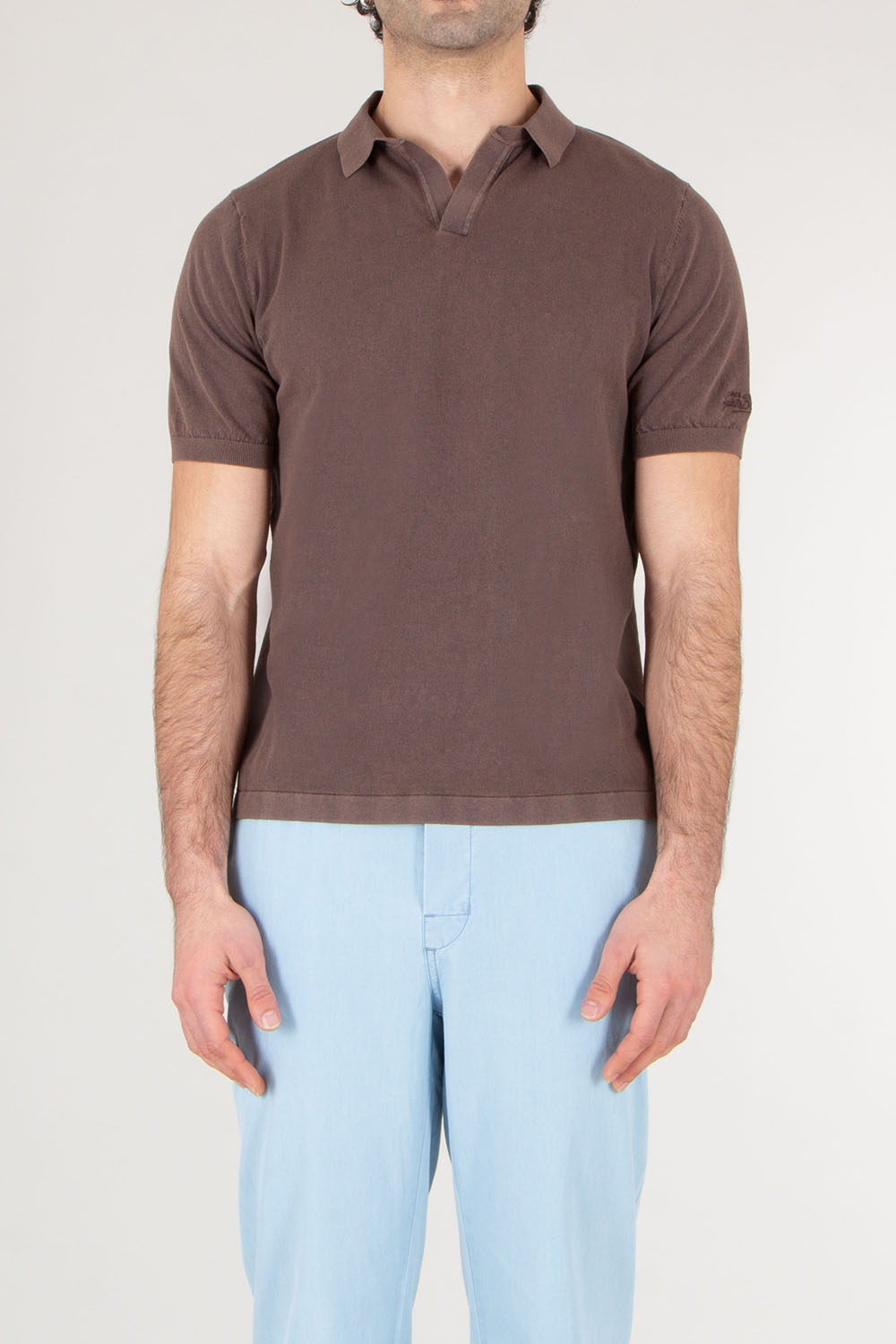 MC 2 SAINT BARTH Regular Fit knitted polo shirt with vintage treatment Sloan
