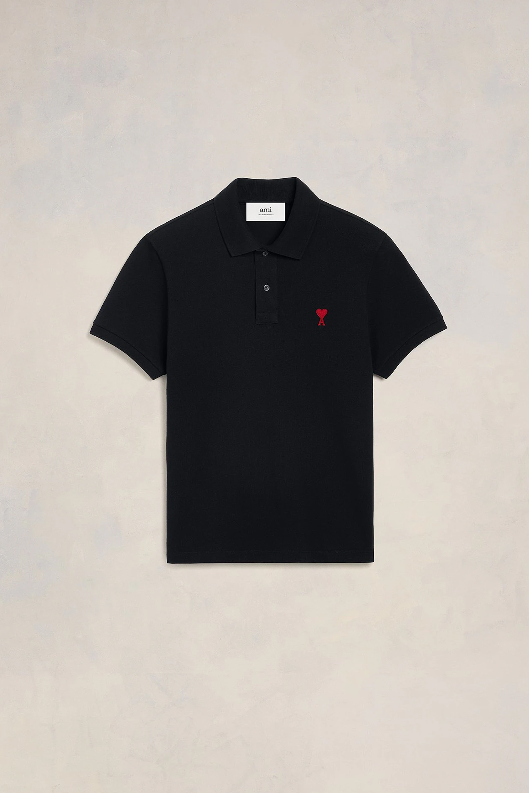 AMI PARIS Classic Fit Ami De Coeur Organic Cotton Piqué Polo Shirt AMI PARIS Classic Fit Ami De Coeur Organic Cotton Piqué Polo Shirt