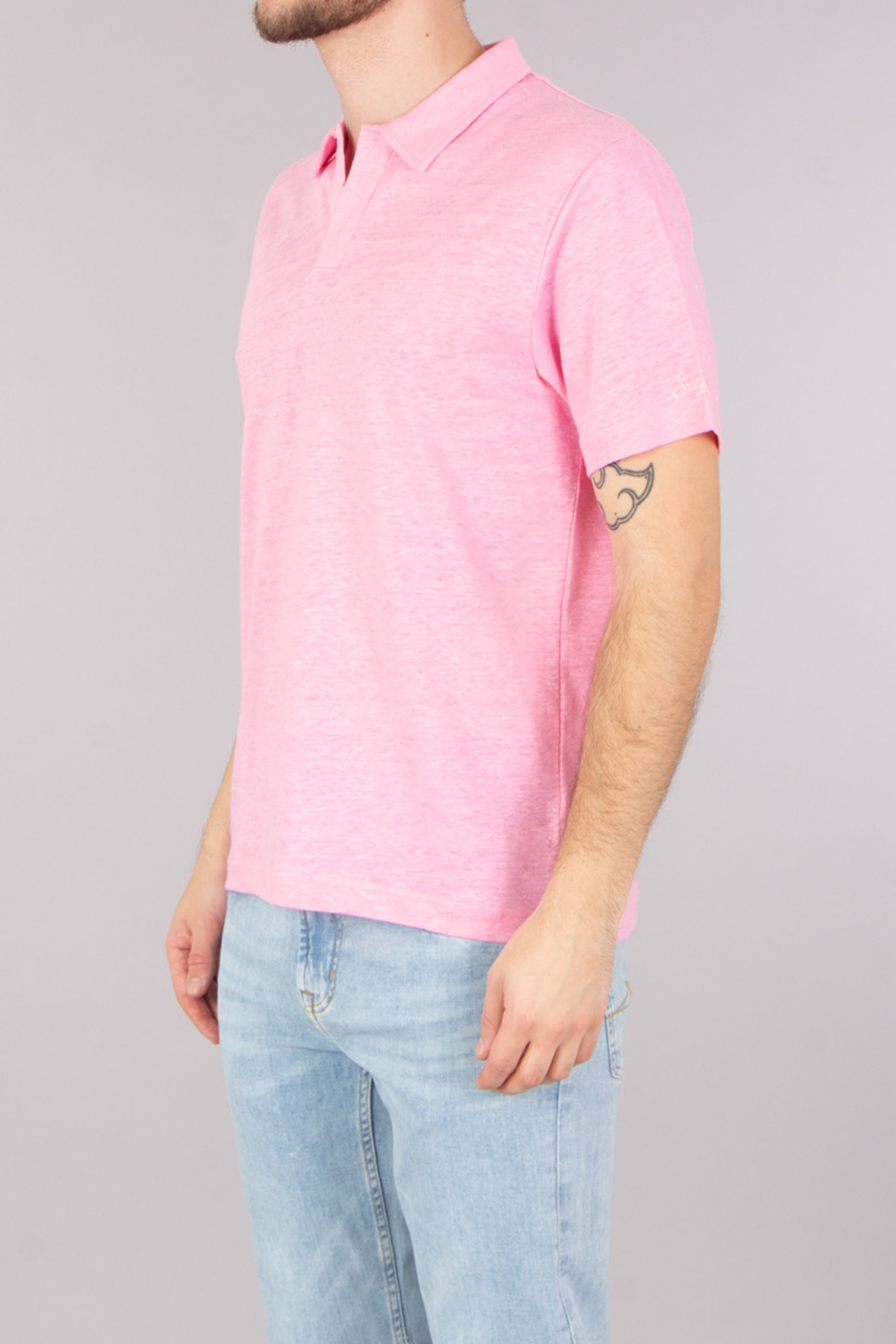 MC 2 SAINT BARTH Regular Fit Linen Jersey Polo Shirt Fraser MC 2 SAINT BARTH Regular Fit Linen Jersey Polo Shirt Fraser