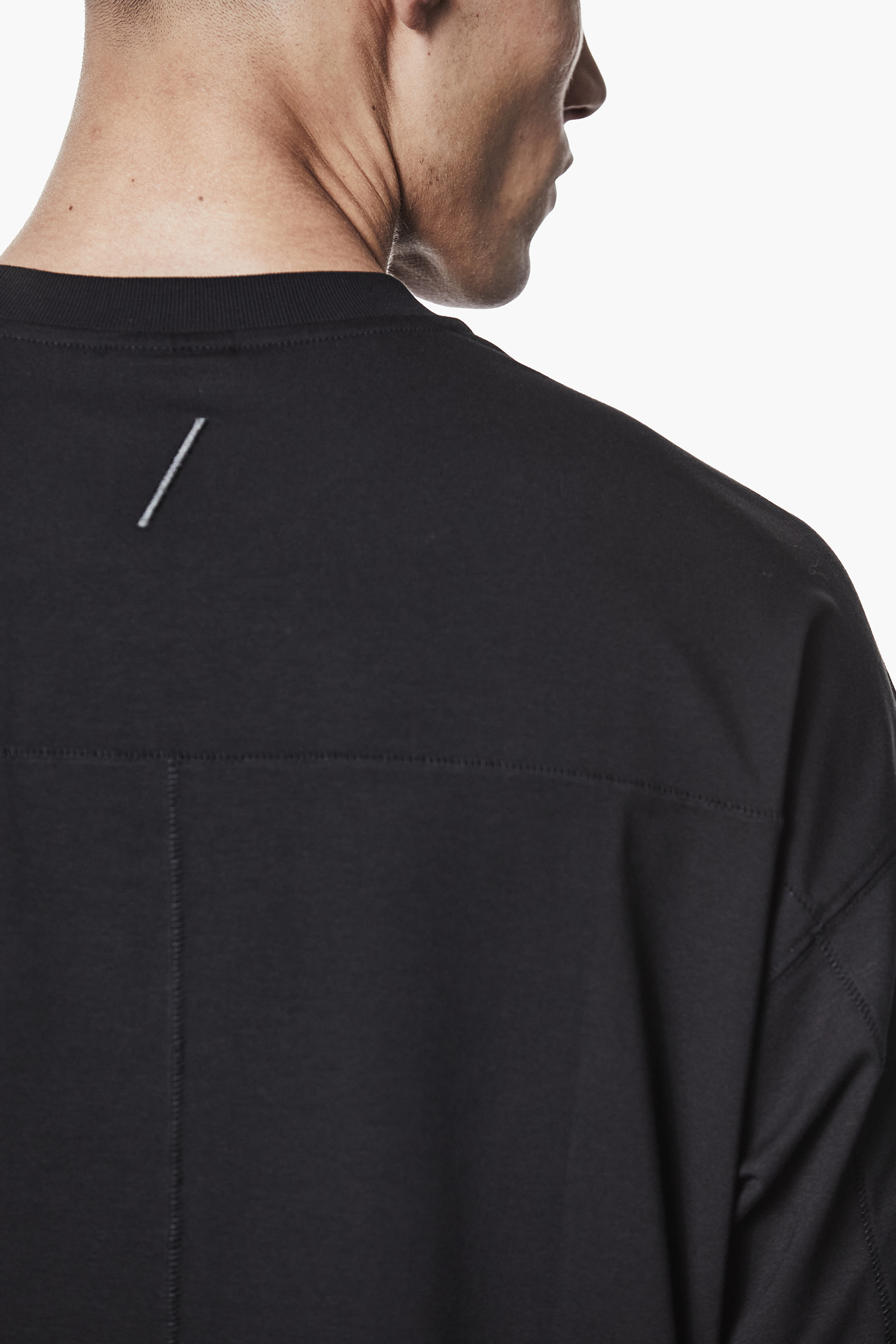 THOM KROM Oversized Fit Cotton-Modal Stretch Jersey T-Shirt Langarm, Erwachsener, Männlich, Mann, Person