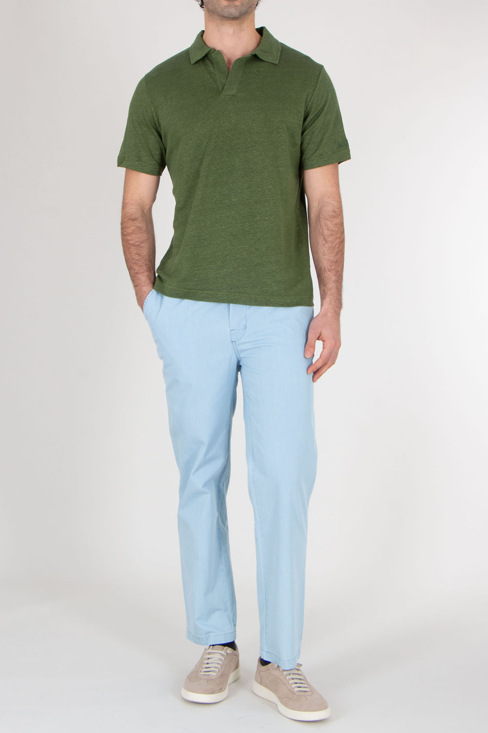 MC 2 SAINT BARTH Linen Jersey Polo Shirt Fraser