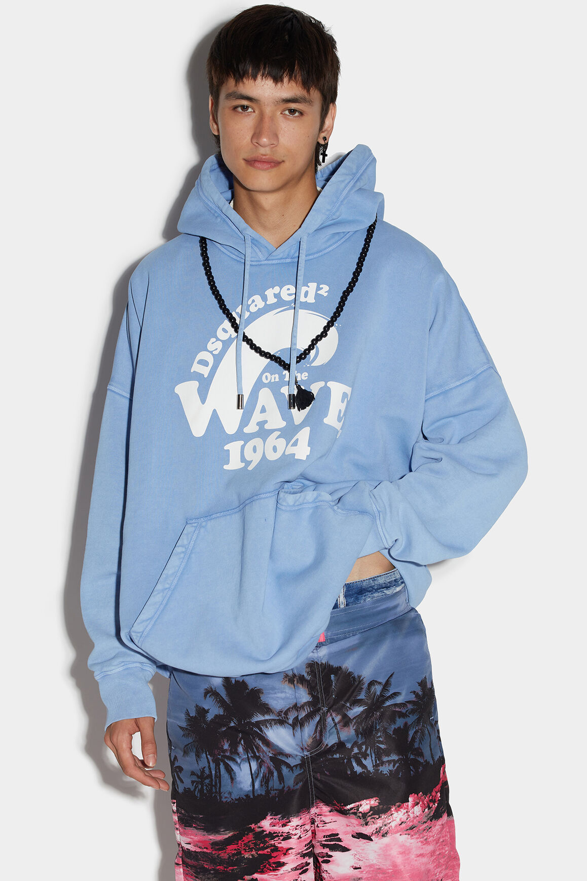 DSQUARED2 On The Wave Cotton Hoodie DSQUARED2 On The Wave Cotton Hoodie