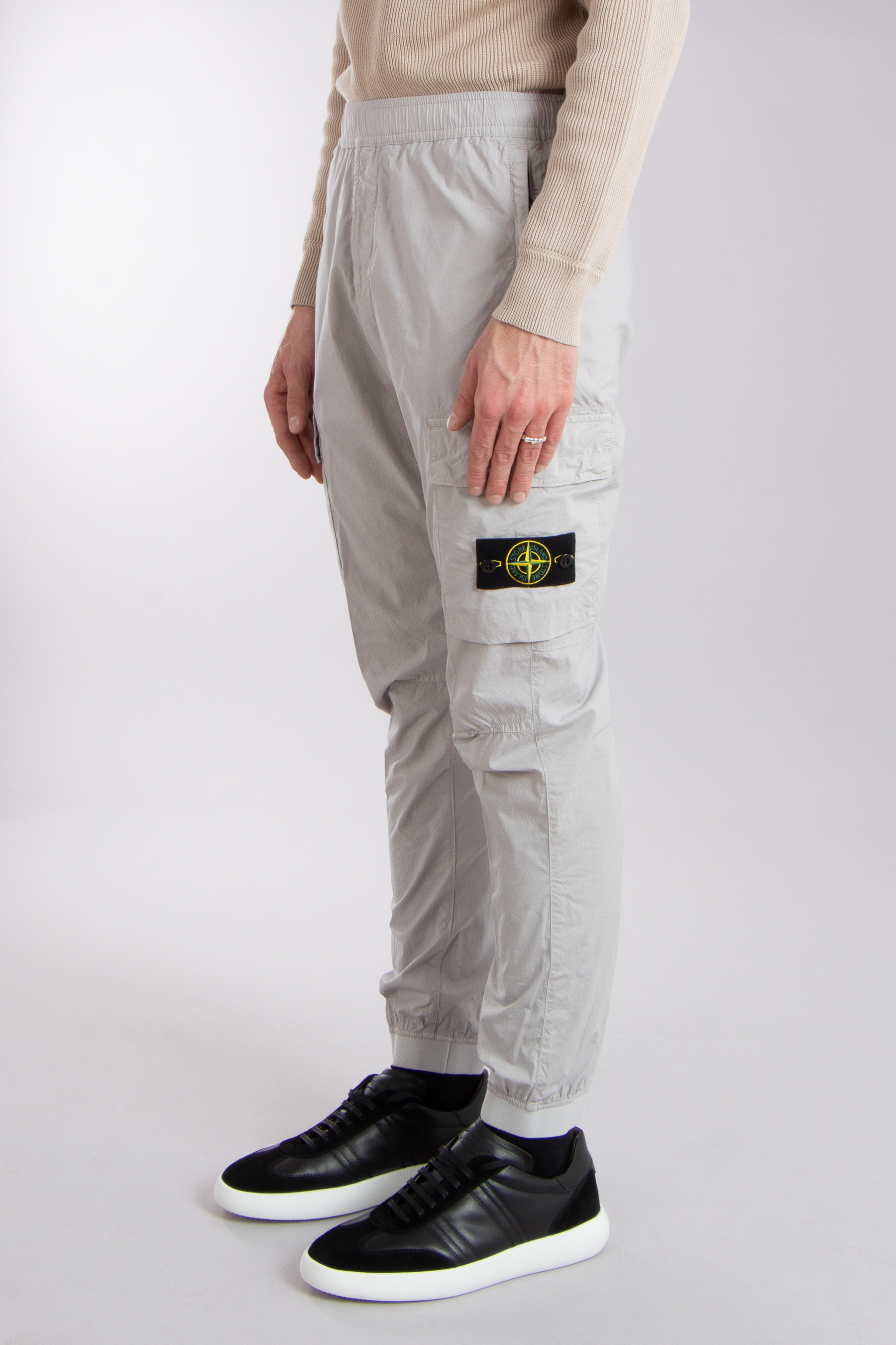 STONE ISLAND Regular Tapered Stretch Cotton Tela 'Paracadute' Pants STONE ISLAND Regular Tapered Stretch Cotton Tela 'Paracadute' Pants