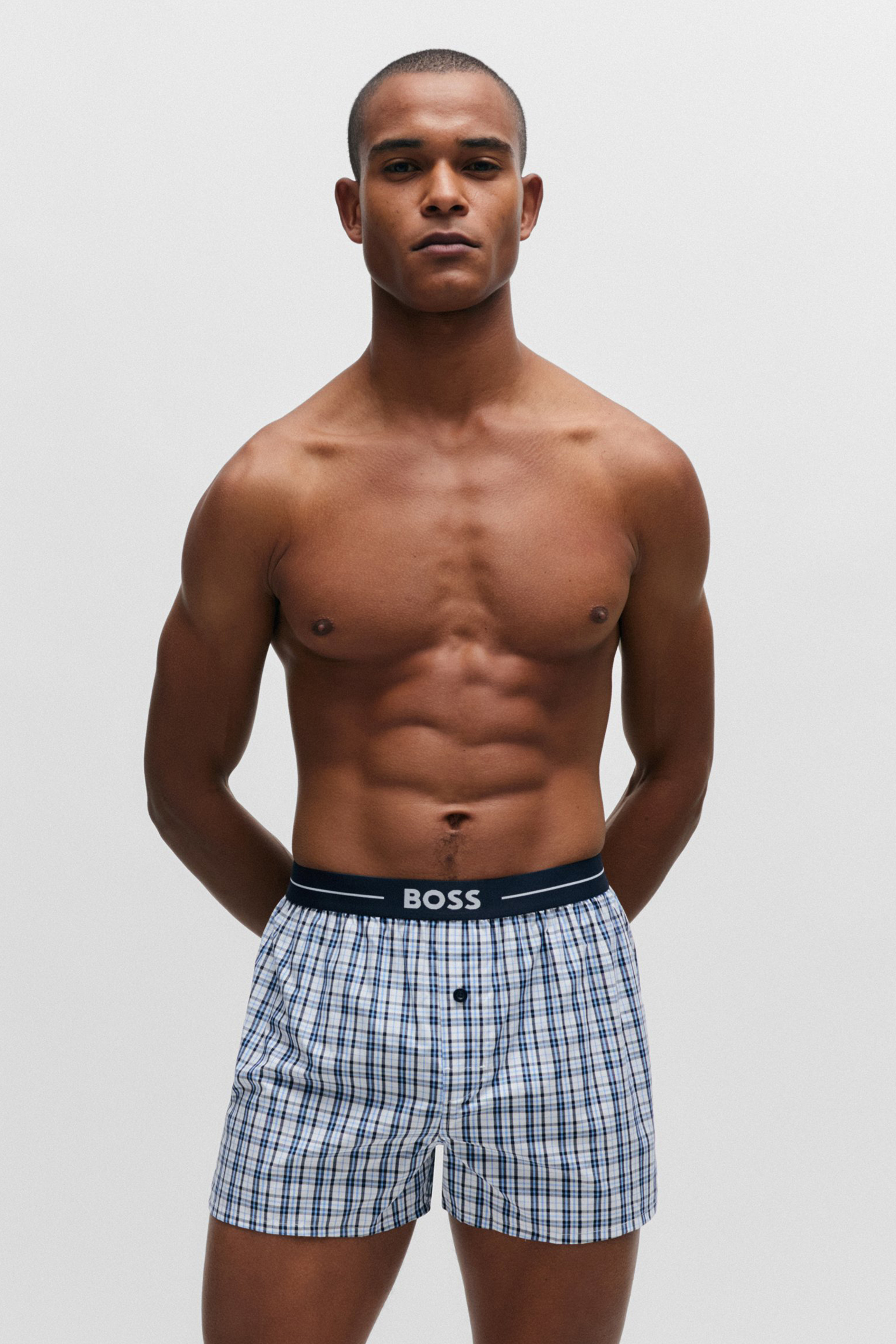 BOSS 2-Pack Cotton Poplin Pyjama Boxer Shorts BOSS 2-Pack Cotton Poplin Pyjama Boxer Shorts