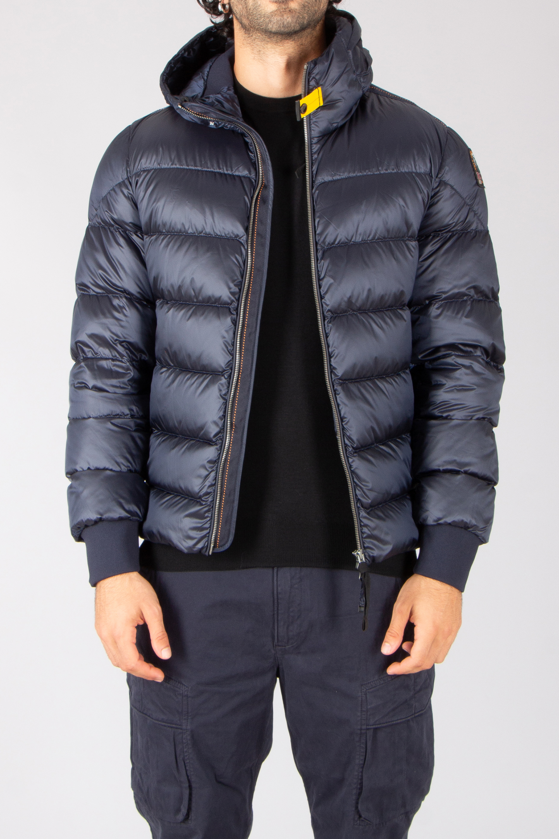 PARAJUMPERS Regular Fit Nylon Blend Twill Hooded Down Bomber Jacket Pharrell Bekleidung, Mantel, Jacke