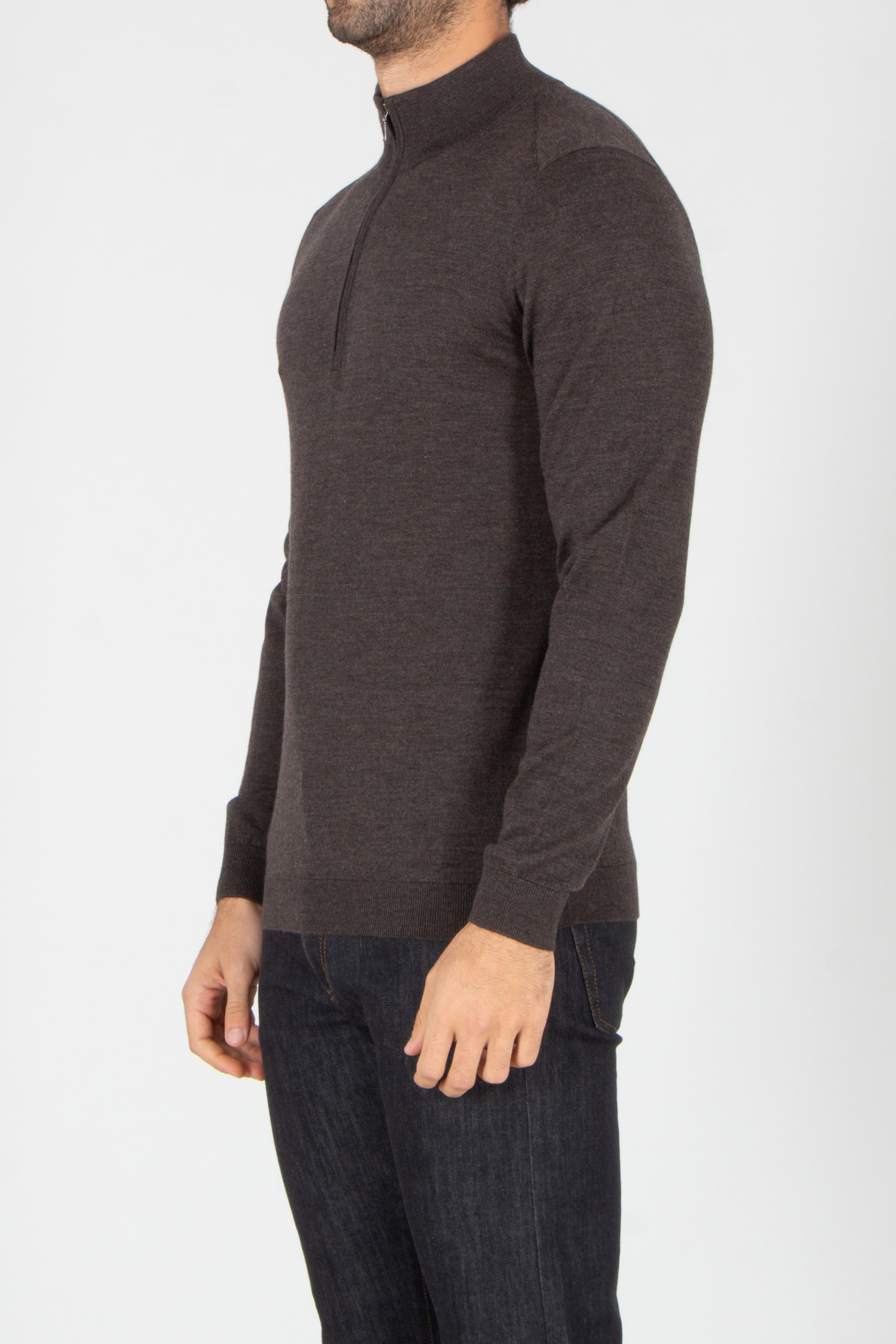 Langarm, Jeans, Pullover, Mann, Person