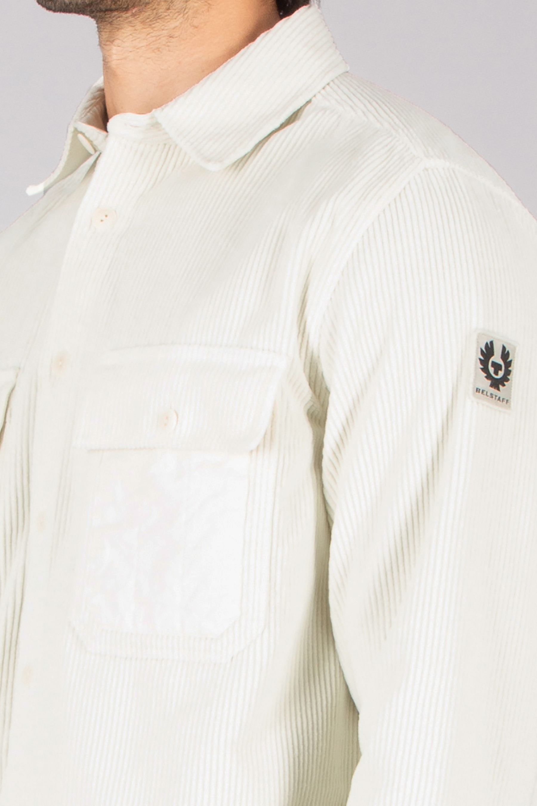 BELSTAFF Regular Fit Cotton Corduroy Overshirt Fallgate Hemd, Langarm, Kleid, Hemd, Mann, Person