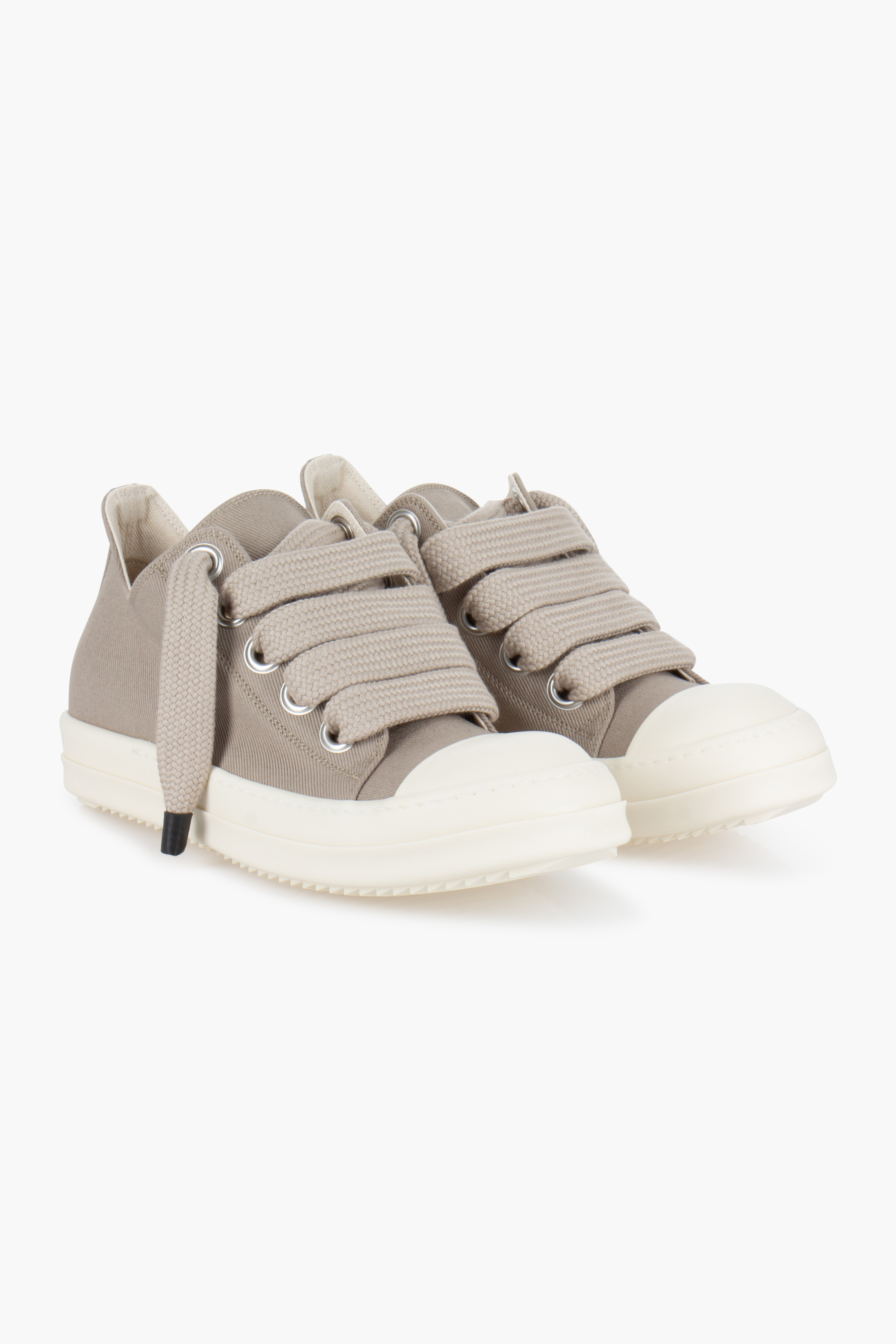 RICK OWENS DRKSHDW Overdyed Denim Jumbo Lace Low Sneakers Bekleidung, Schuhwerk, Schuh, Sneaker, Leinwand