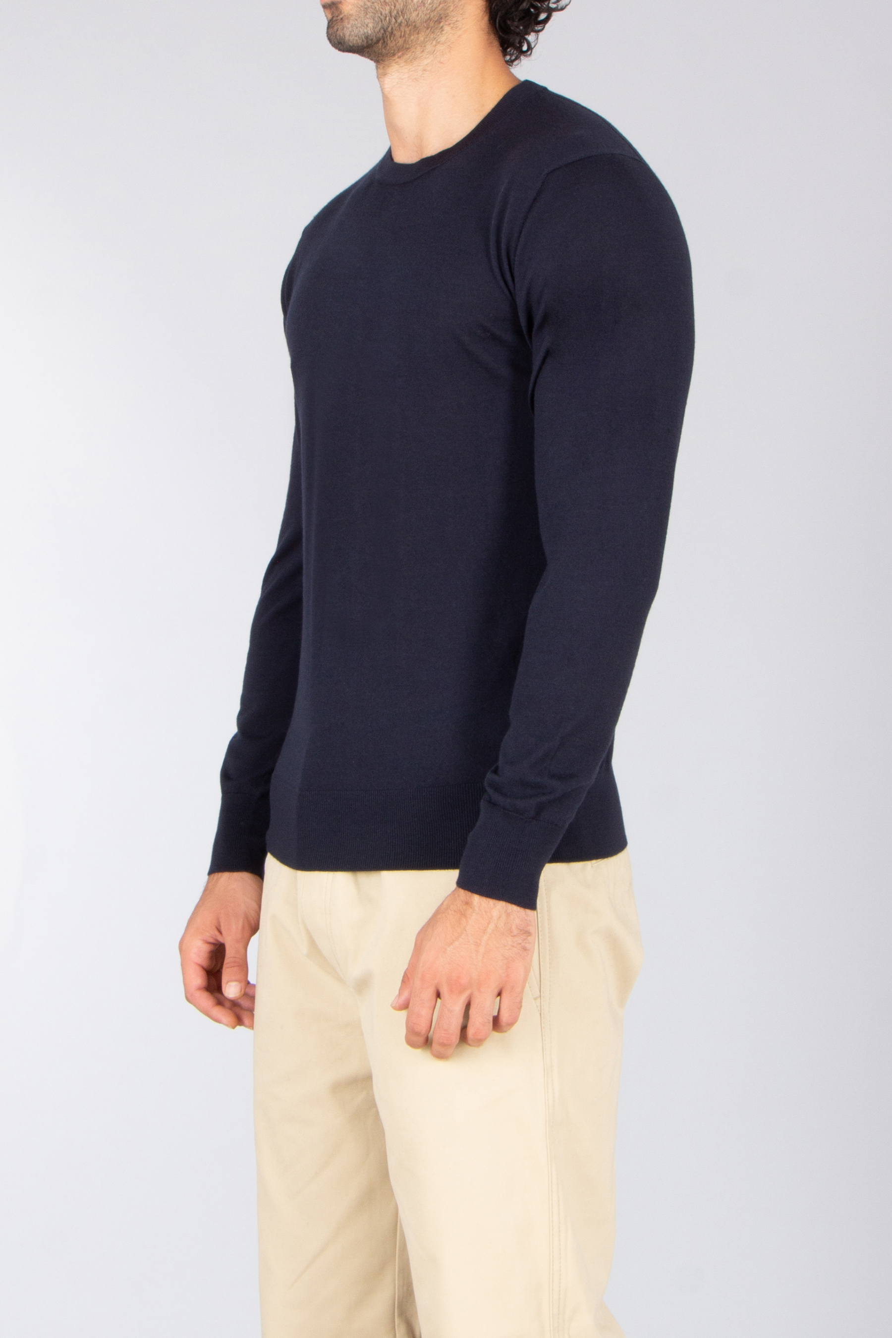 SEASE Regular Fit Ultra Fine Virgin Wool Sweater Lasca Langarm, Ärmel, Erwachsener, Mann, Person