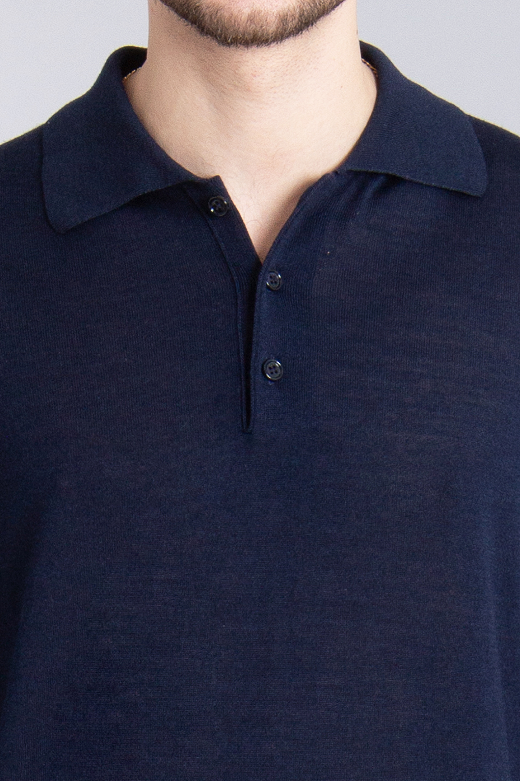AMI PARIS Ami De Coeur Extrafine Wool-Silk Blend Knit Polo AMI PARIS Ami De Coeur Extrafine Wool-Silk Blend Knit Polo