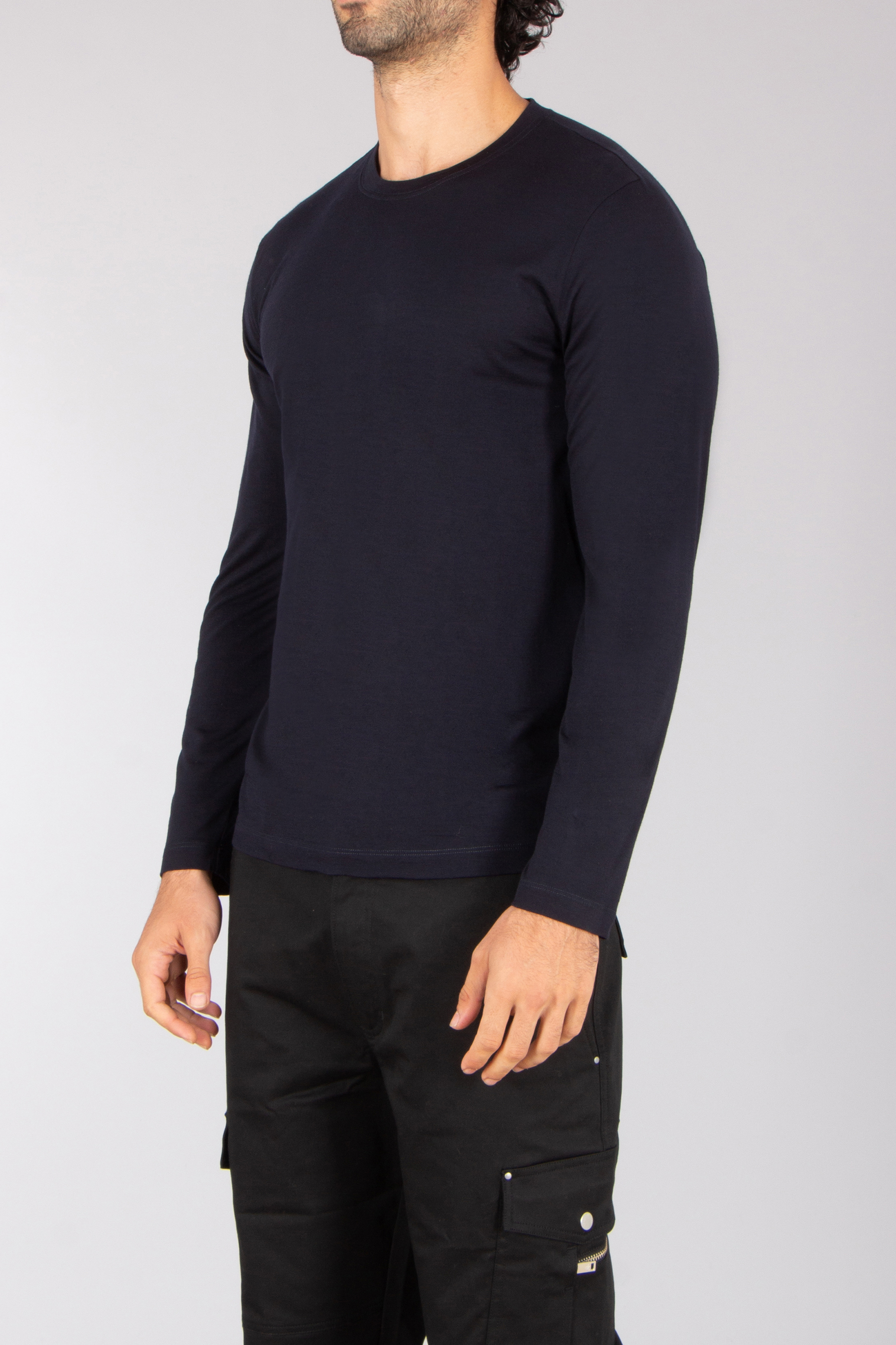 SEASE Regular Fit Virgin Wool Long-Sleeve T-Shirt Langarm, Ärmel, Erwachsener, Mann, Person