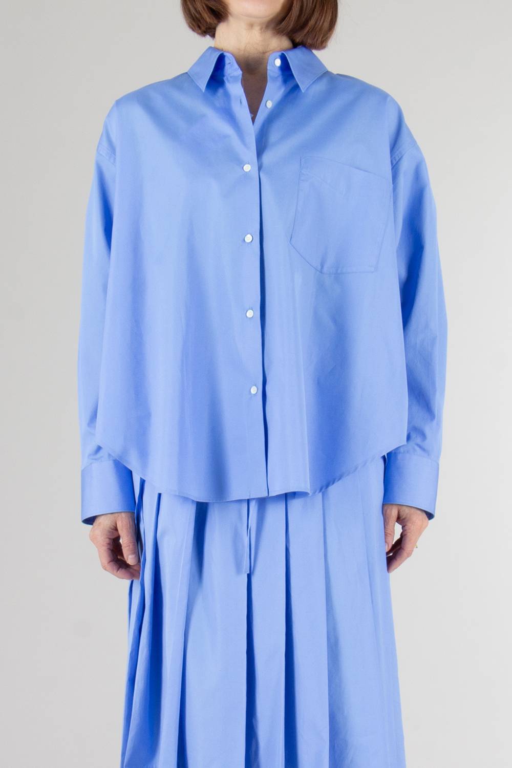 ASPESI Oversized Cotton Poplin Blouse 