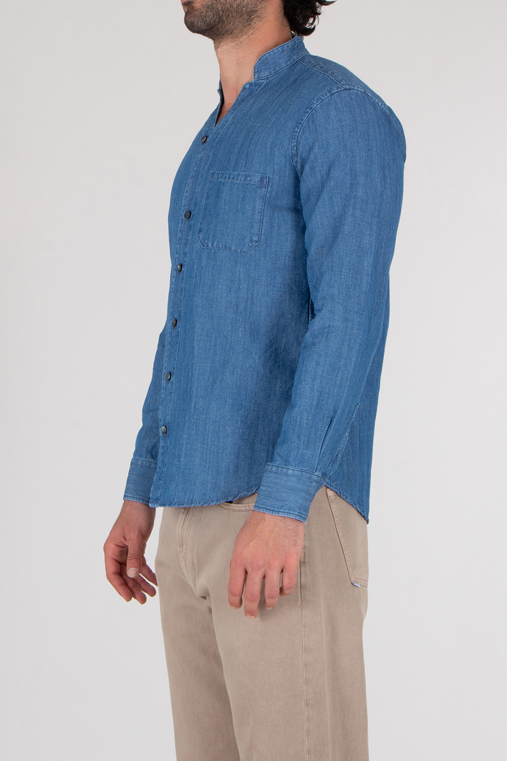 SEASE Linen Cotton Fish Tail Shirt