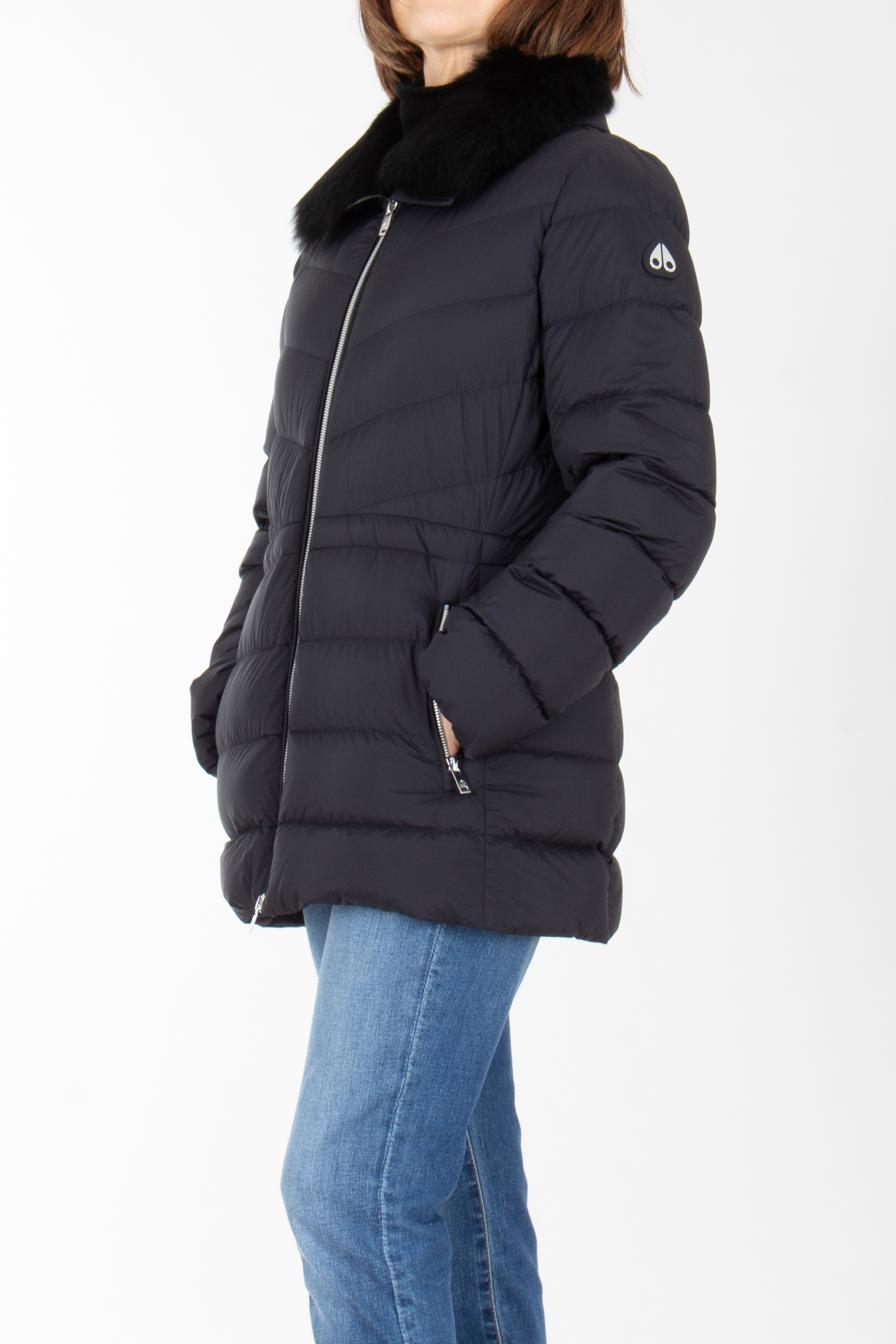 Mantel, Jacke, Jeans, Person