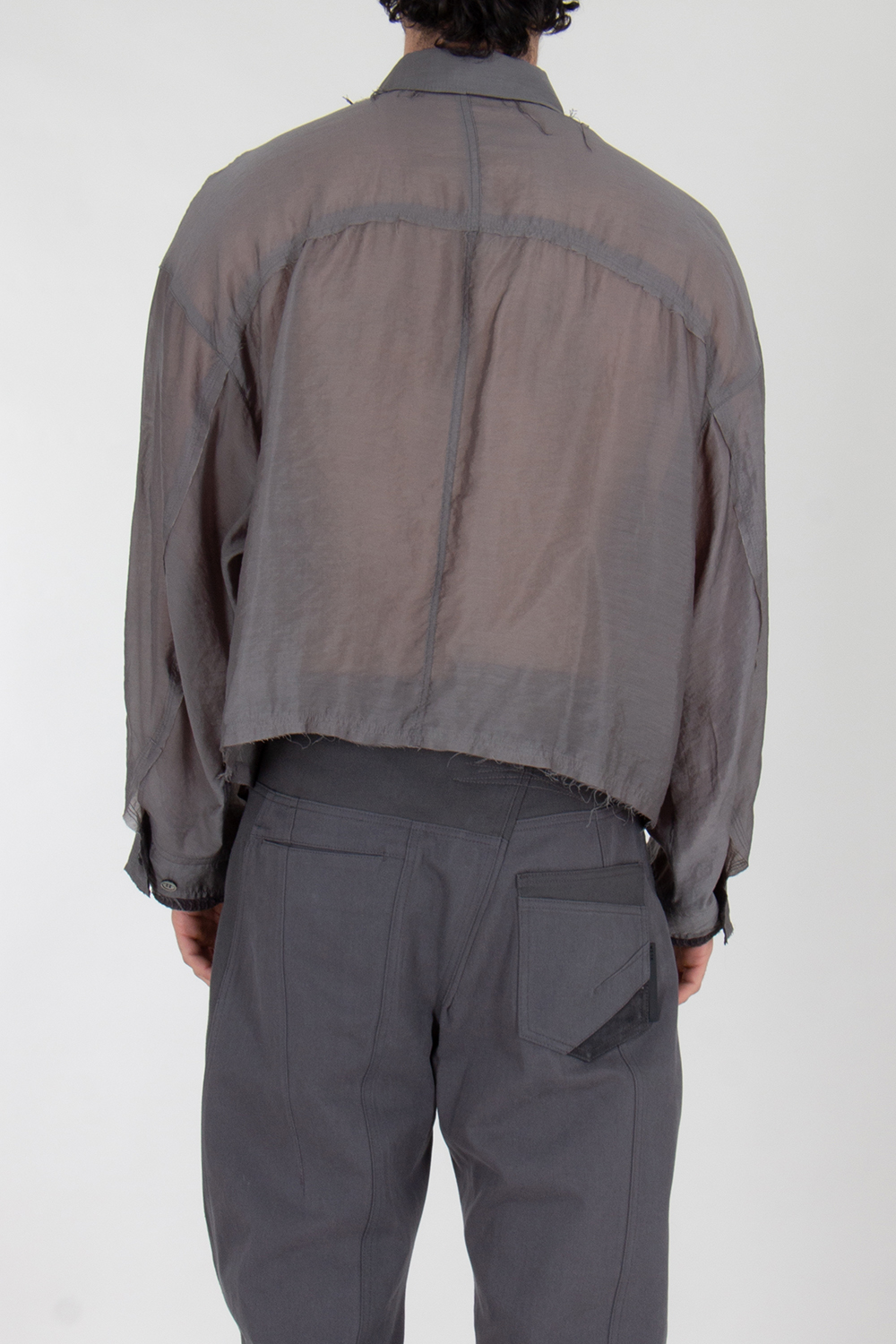 XLIM Relaxed Fit Raw Edge Shirt Jacket