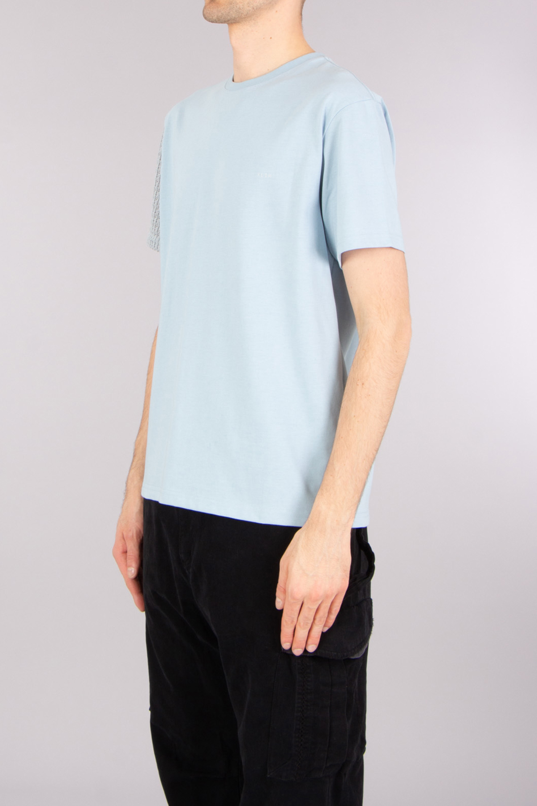 XLIM Relaxed Fit Crochet & Cotton Blend Jersey T-Shirt XLIM Relaxed Fit Crochet & Cotton Blend Jersey T-Shirt