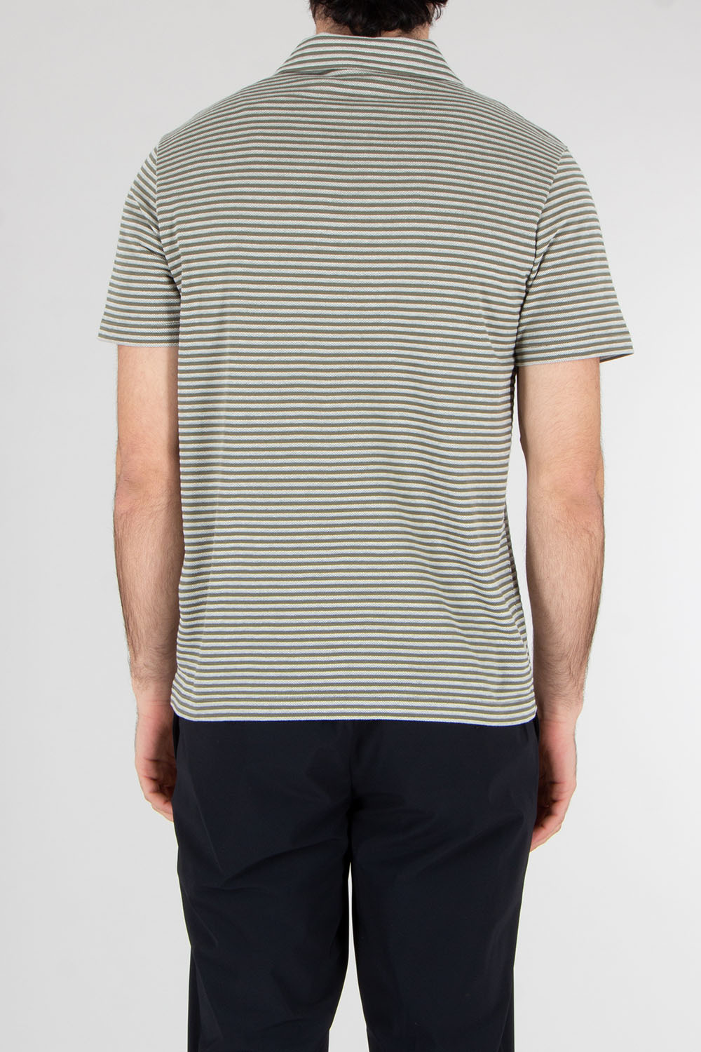 EMPORIO ARMANI Regular Fit Striped Cotton Polo Shirt