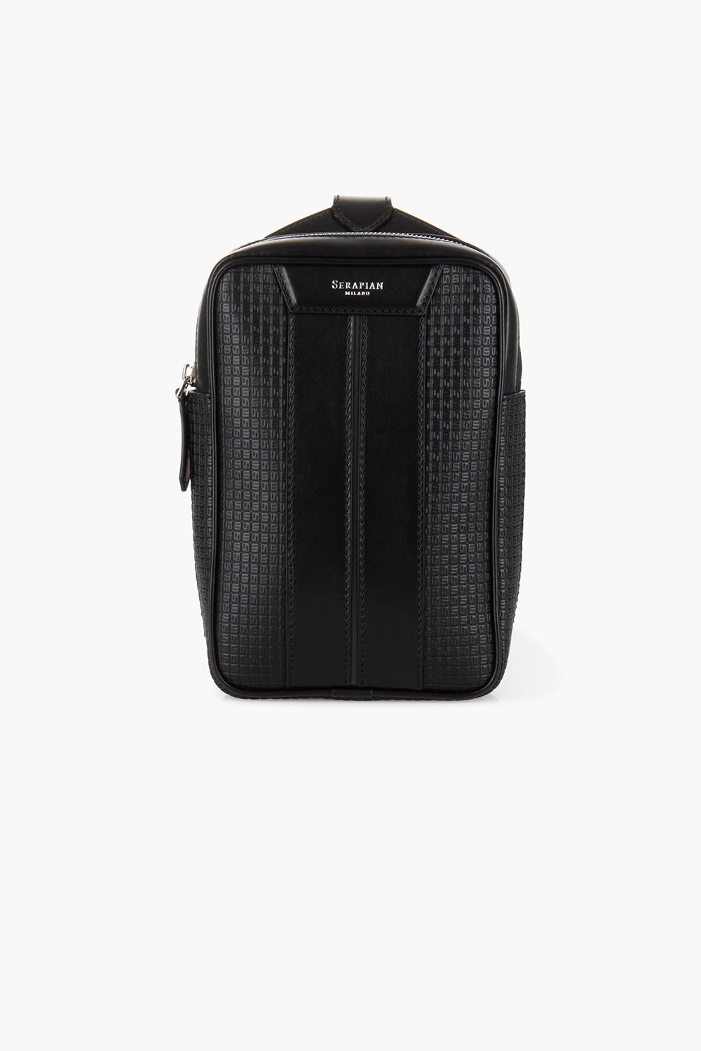 SERAPIAN Leather & Stepan Canvas Crossbody Bag