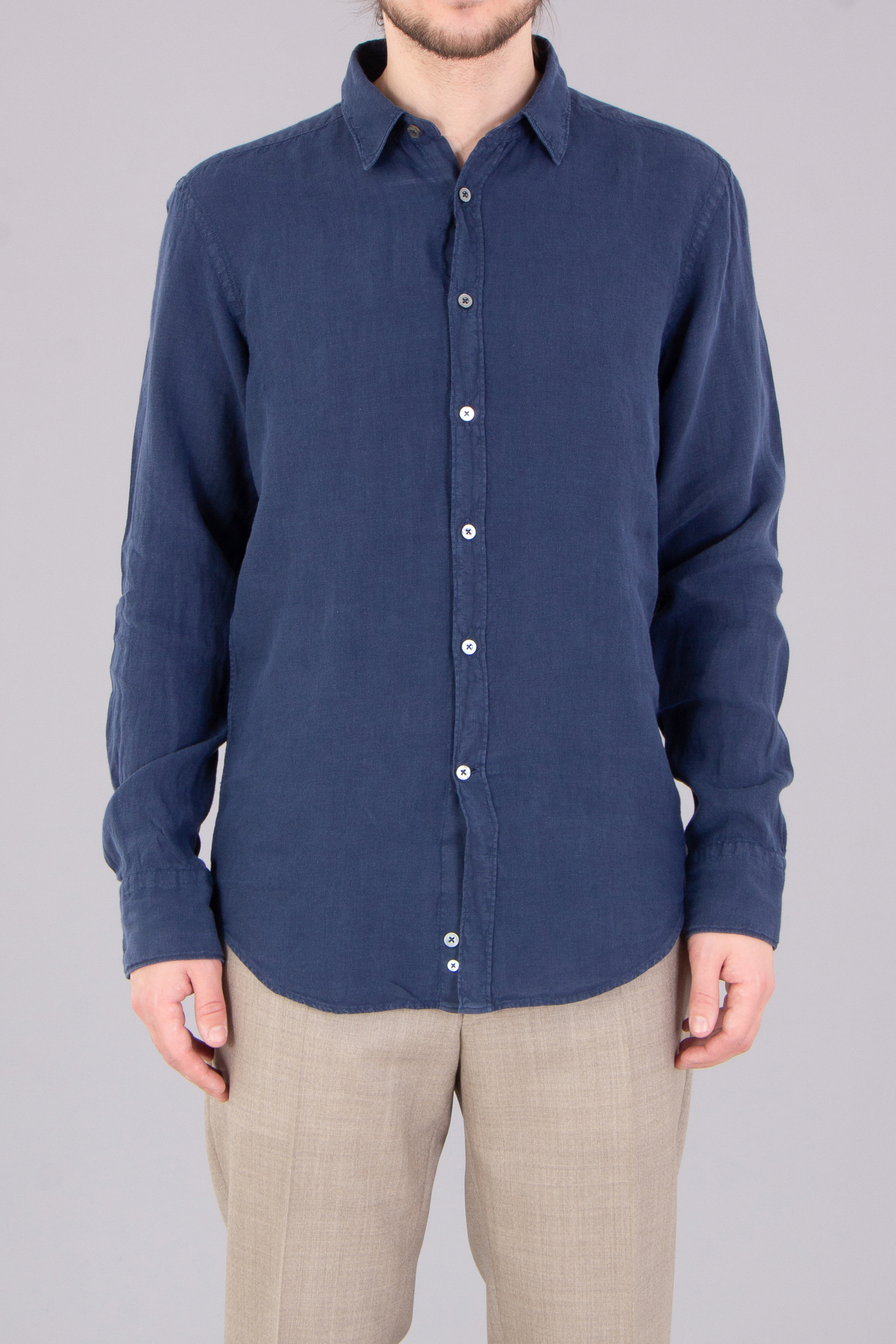 CANALI Regular Fit Linen Shirt CANALI Regular Fit Linen Shirt