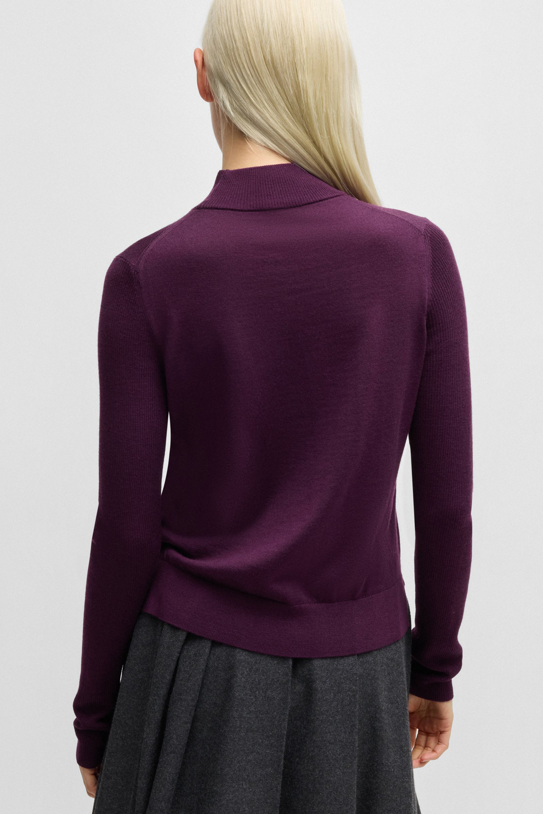 HUGO Virgin Wool Mock Neck Sweater Sedennian HUGO Virgin Wool Mock Neck Sweater Sedennian
