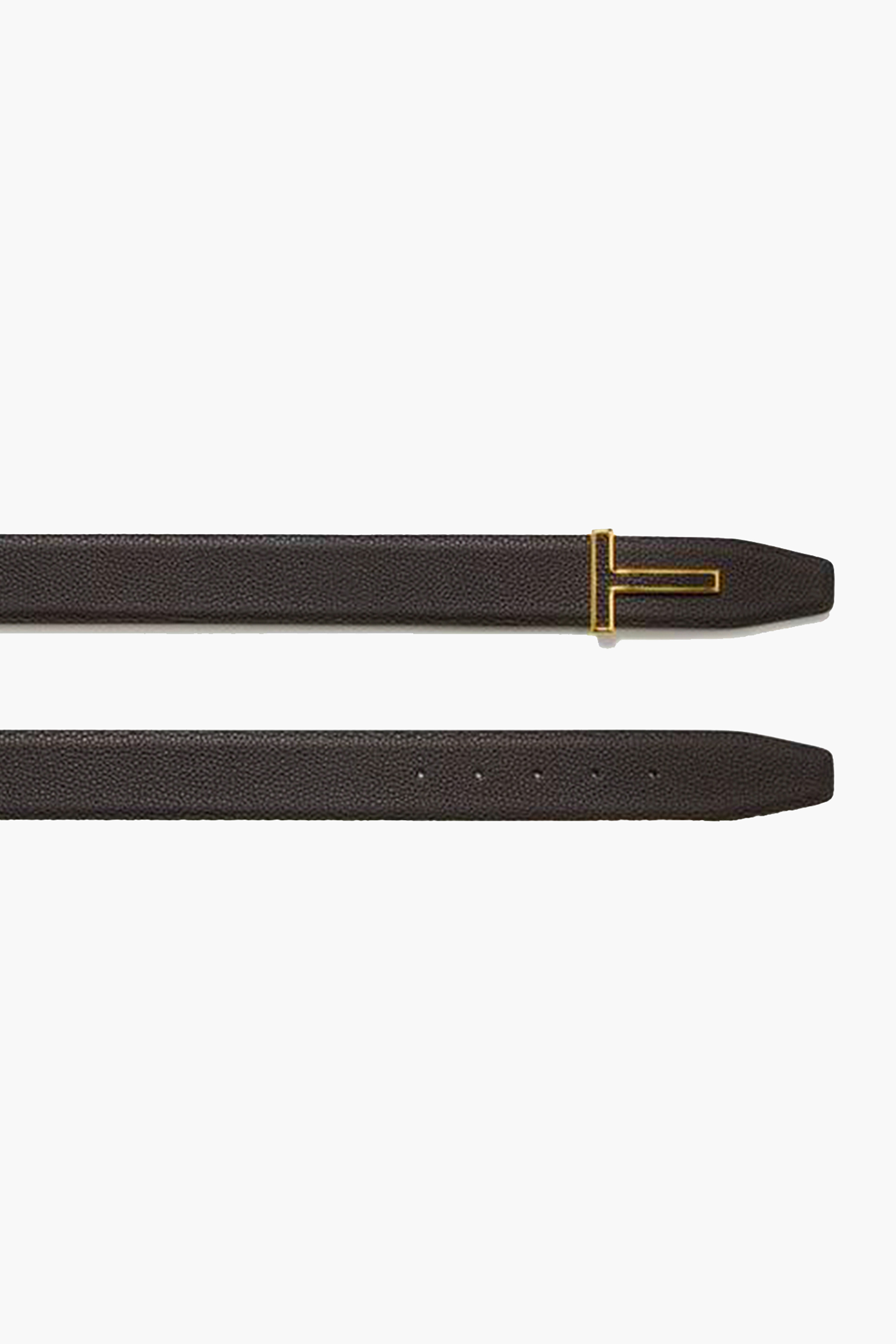TOM FORD Reversible Grained Leather Logo Belt