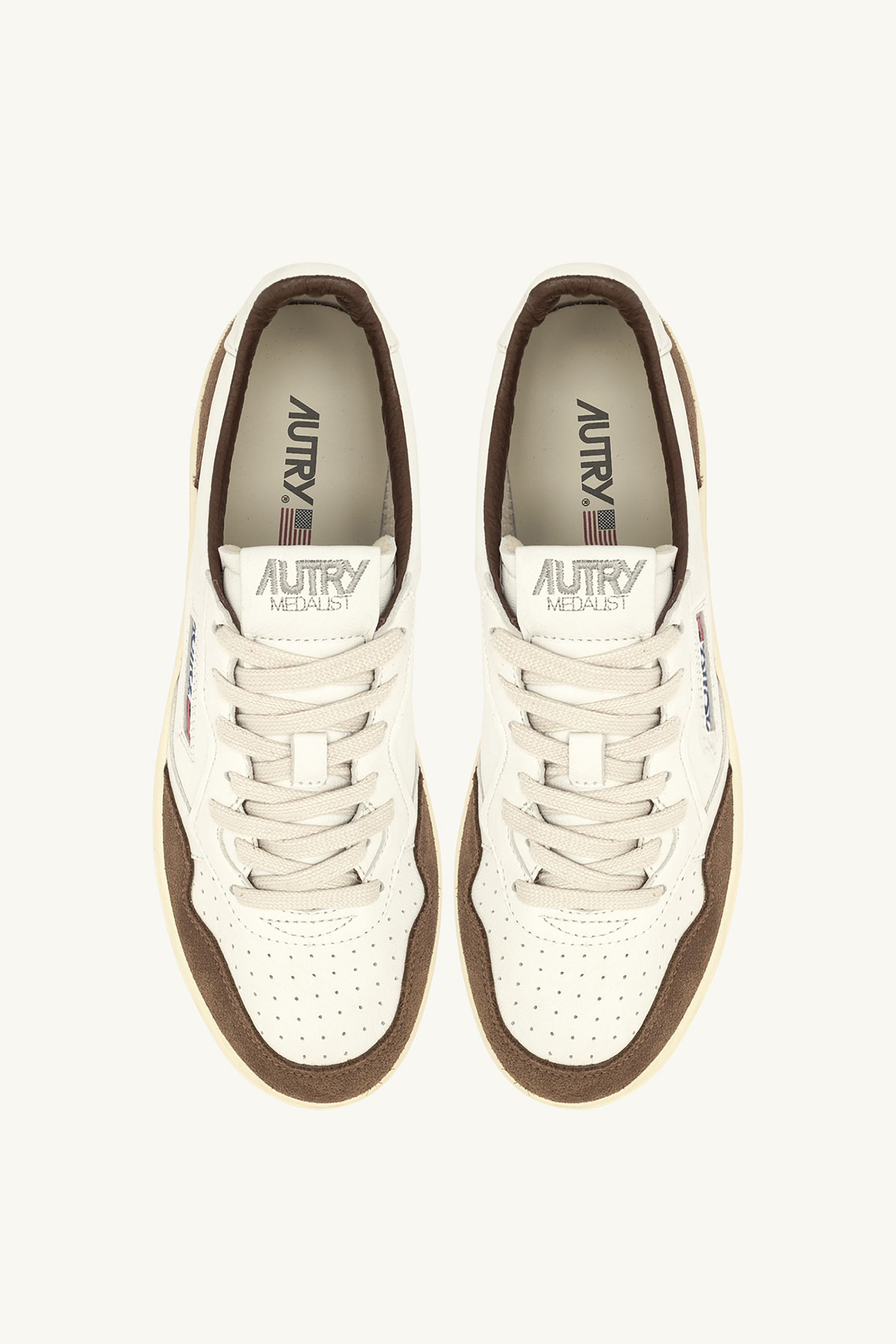 AUTRY Stone Milling Goat Leather & Suede Sneakers Medalist Low AUTRY Stone Milling Goat Leather & Suede Sneakers Medalist Low
