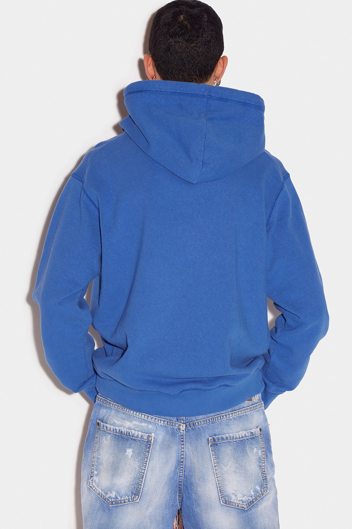 DSQUARED2 Globetrotter Print Cotton Jersey Hoodie