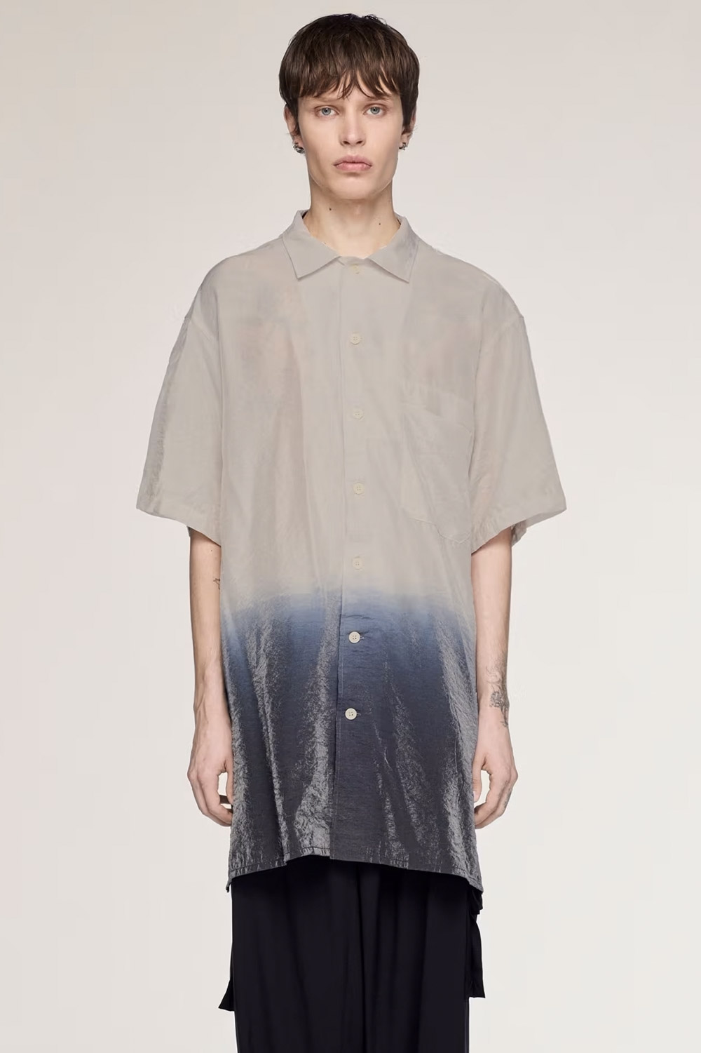 Y-3 Oversized Dip Dye Short Sleeve Shirt