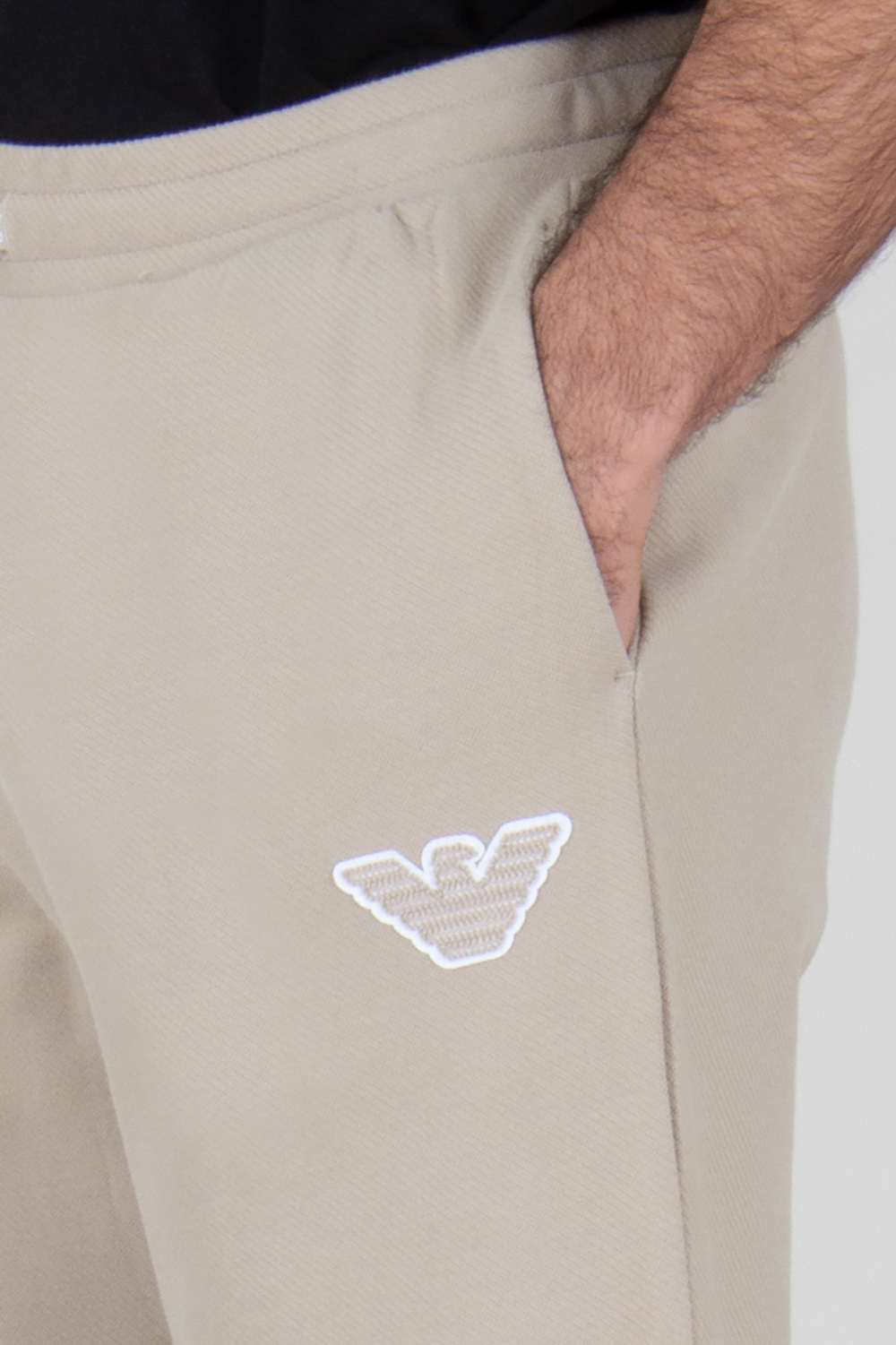 EMPORIO ARMANI Relaxed Fit Cotton Blend Stretch Jersey Loungewear Pants