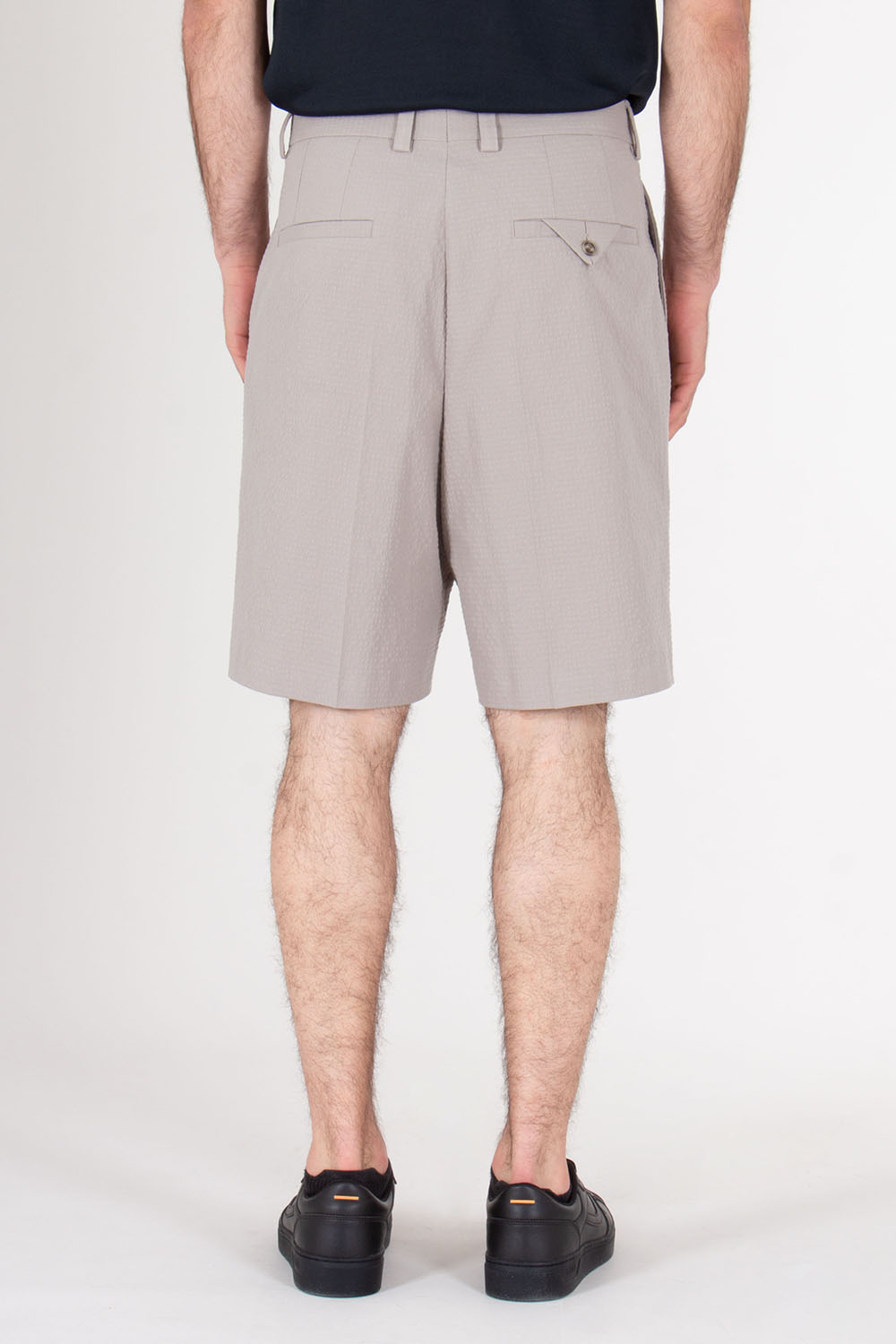 HUGO Regular Fit Seersucker Pleated Shorts
