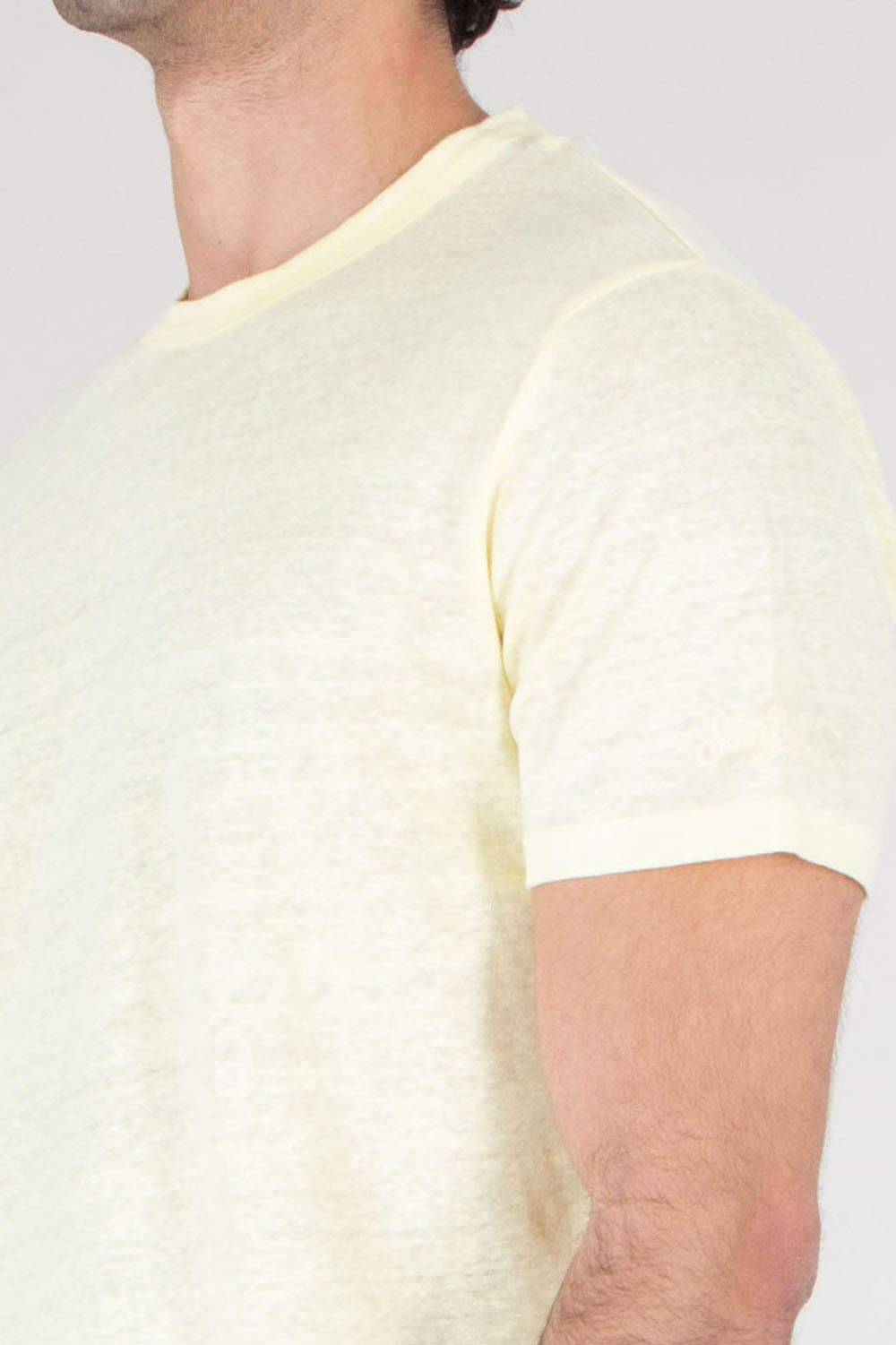 MC 2 SAINT BARTH Regular fit short sleeve Linen T-Shirt Ecsta