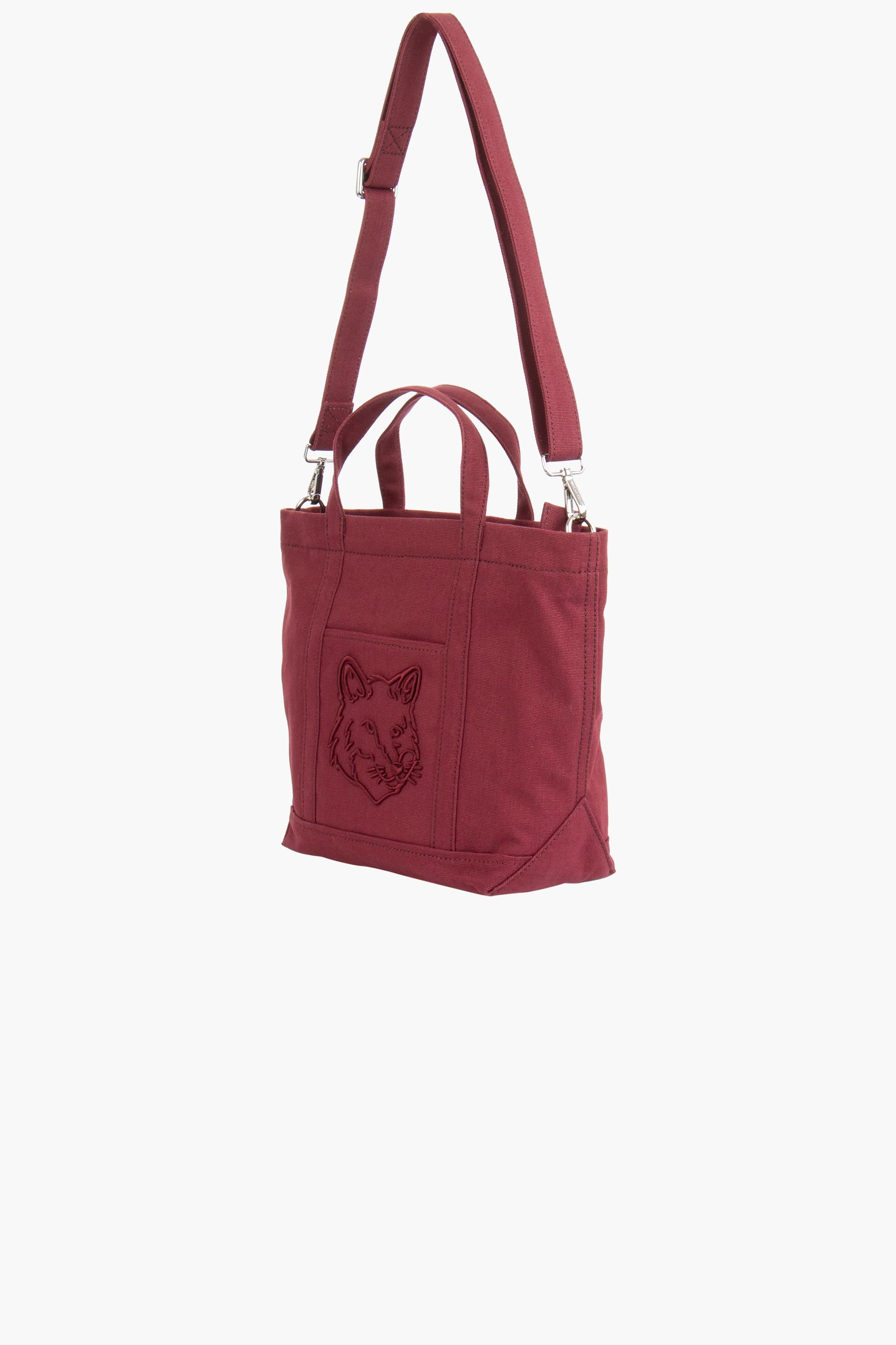 MAISON KITSUNÉ Small Fox Head Coated Canvas Tote Bag MAISON KITSUNÉ Small Fox Head Coated Canvas Tote Bag