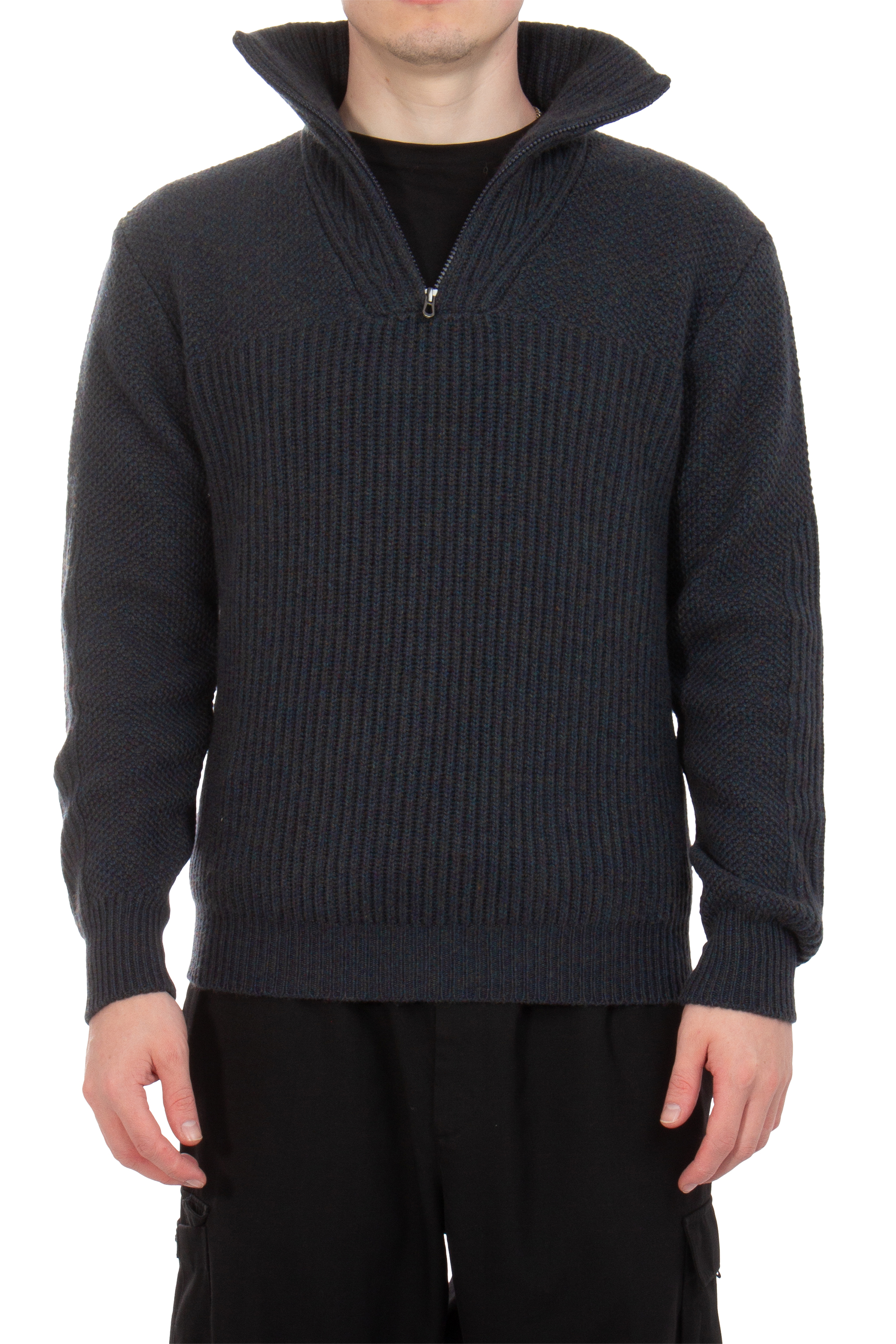 SEASE Coarsehair Cashmere Half Zip Sweater Schooner SEASE Coarsehair Cashmere Half Zip Sweater Schooner