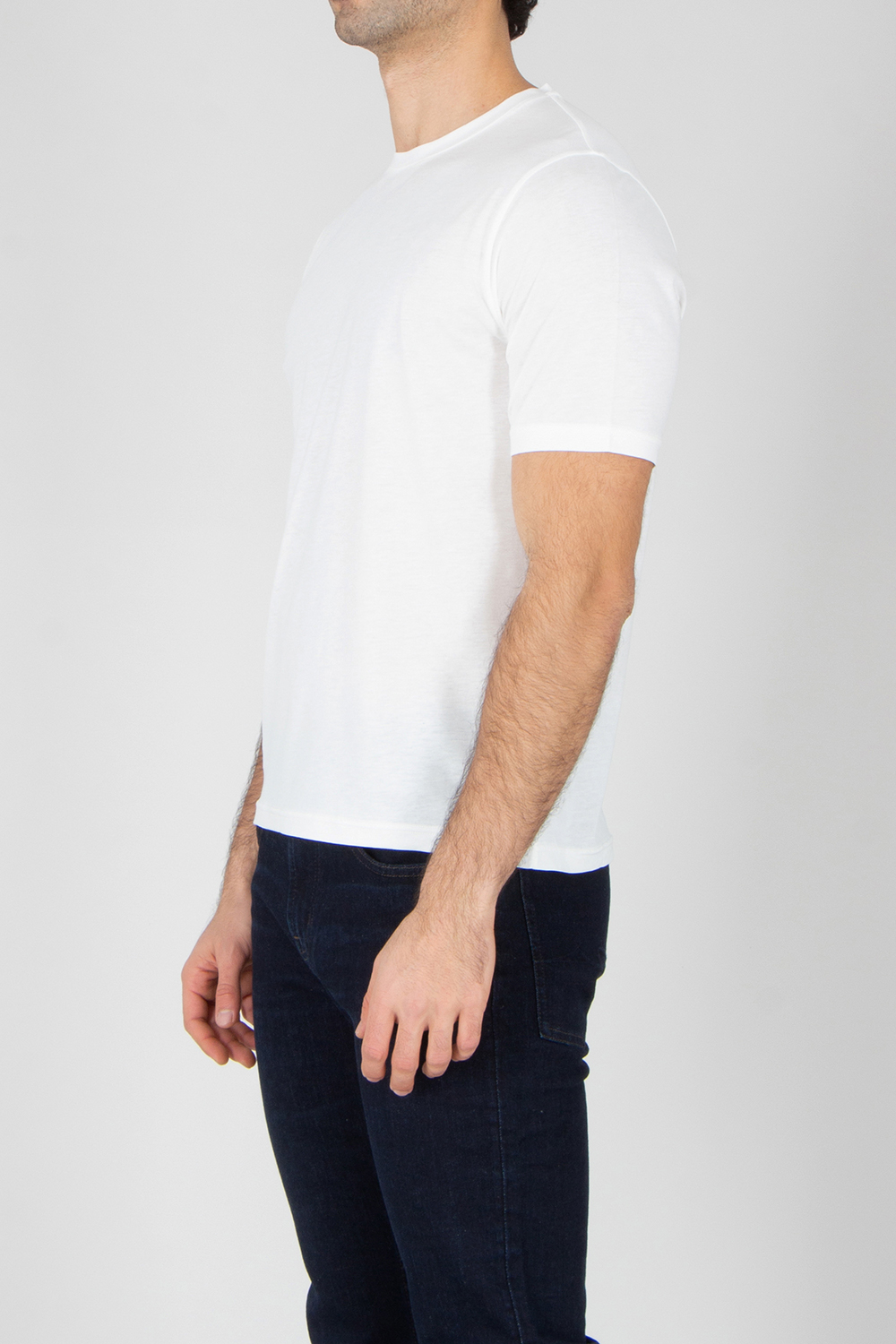 T-shirt, Jeans, Hosen, Unterhemd, Person