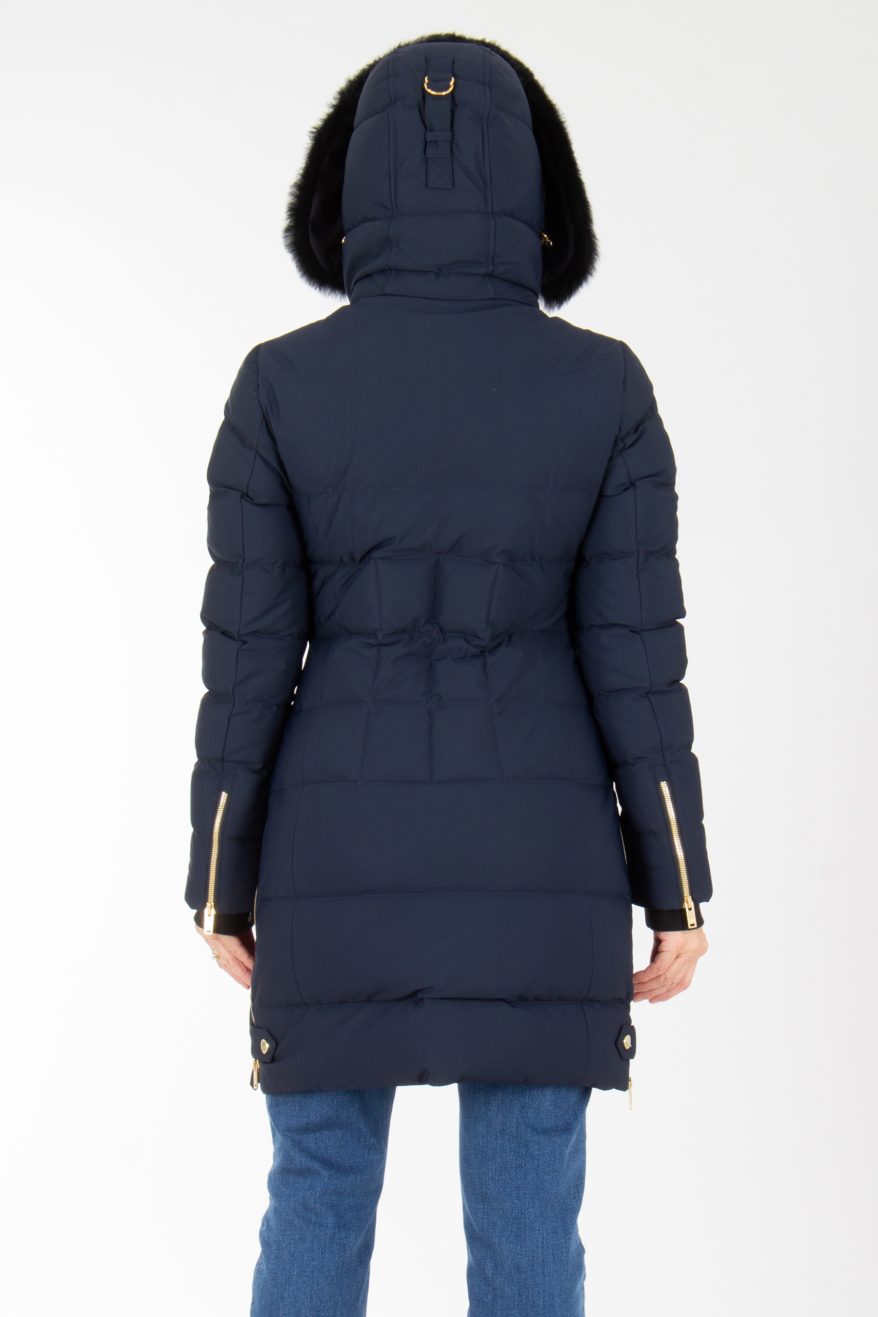 Mantel, Jacke, Jeanshose, Kapuze