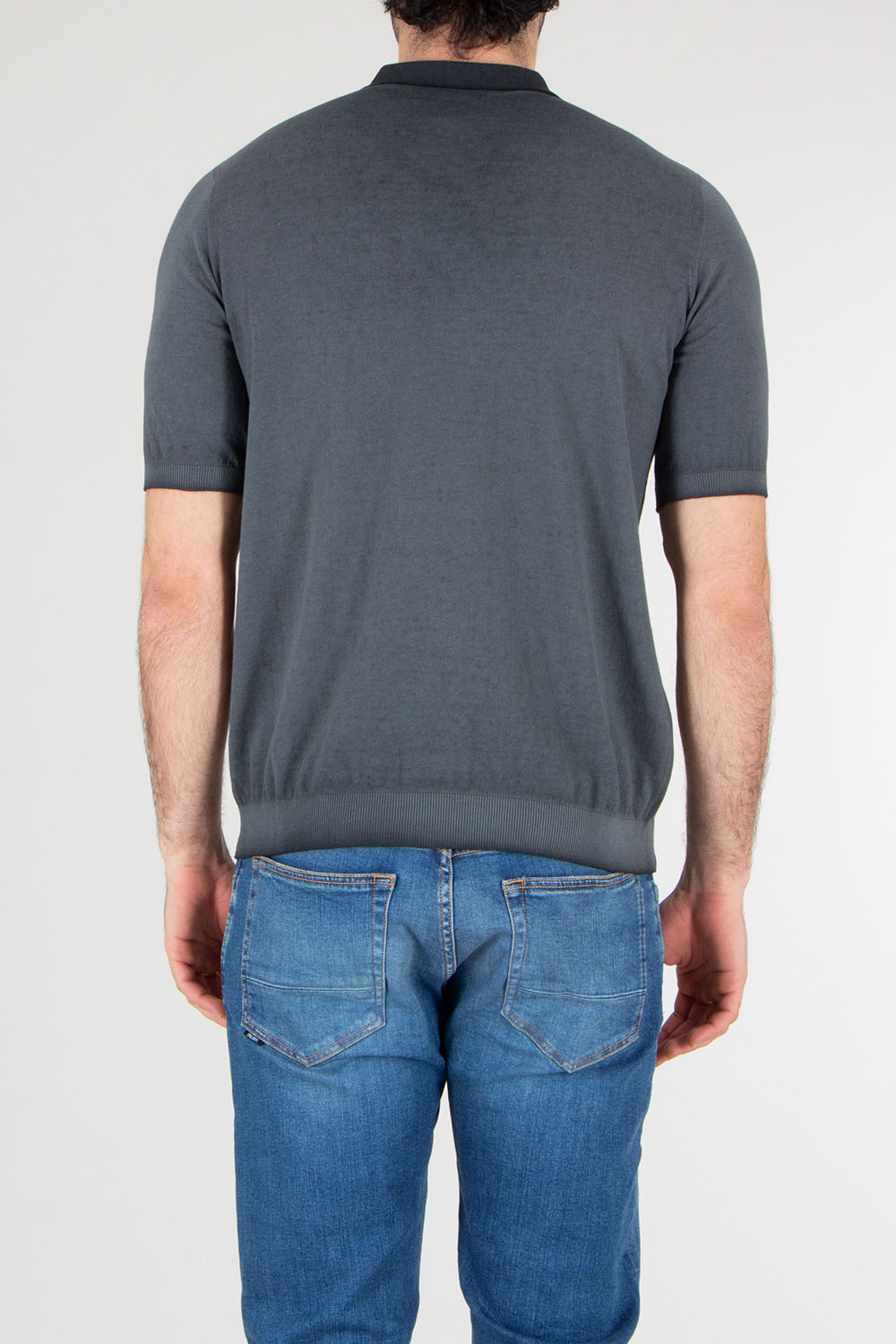 AROVESCIO Regular Fit Cotton Knit Polo