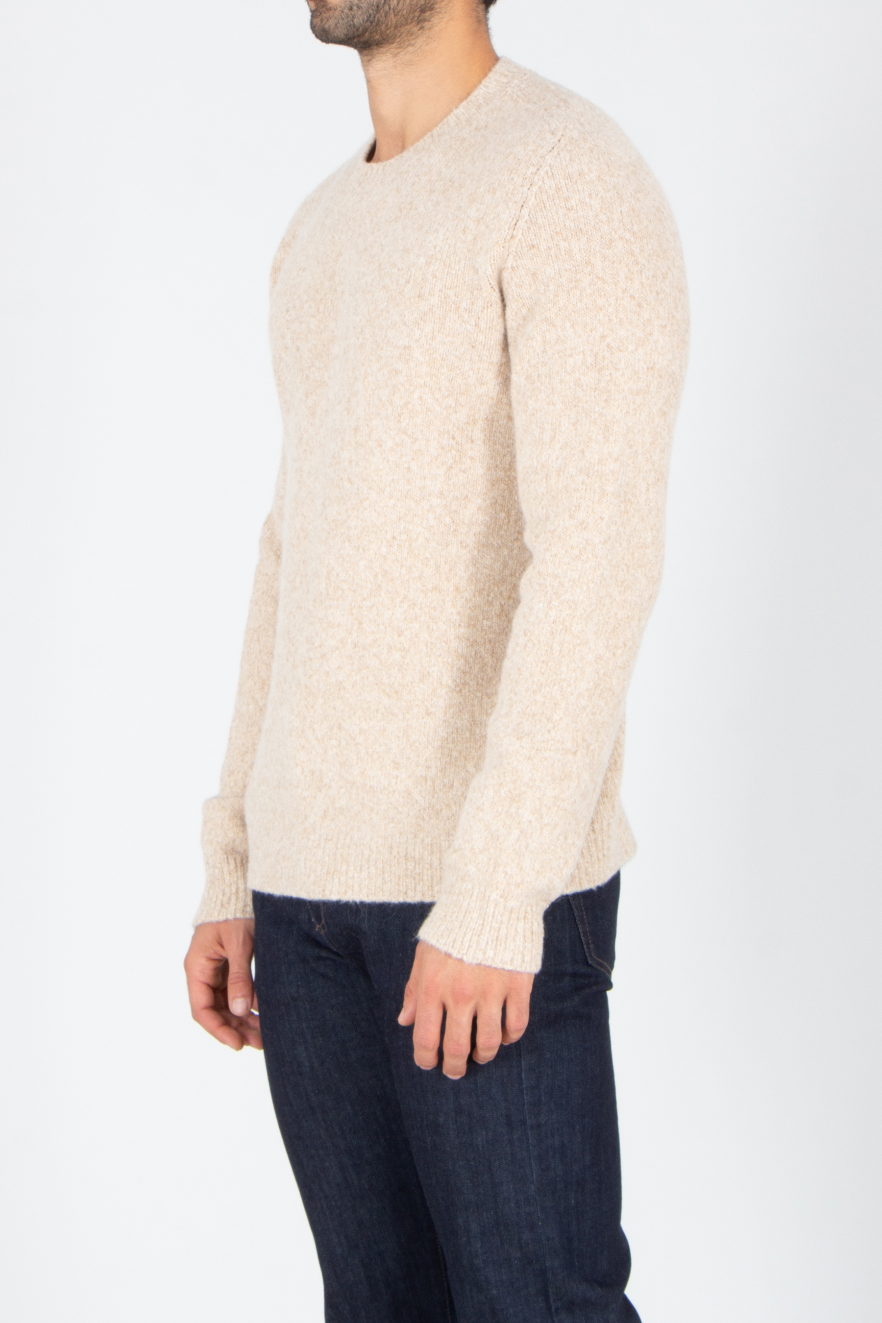 Strickwaren, Pullover, Jeanshose, Mann, Person